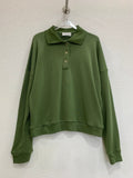 The Row/26 Button-Up Long Sleeve Sweatshirt
