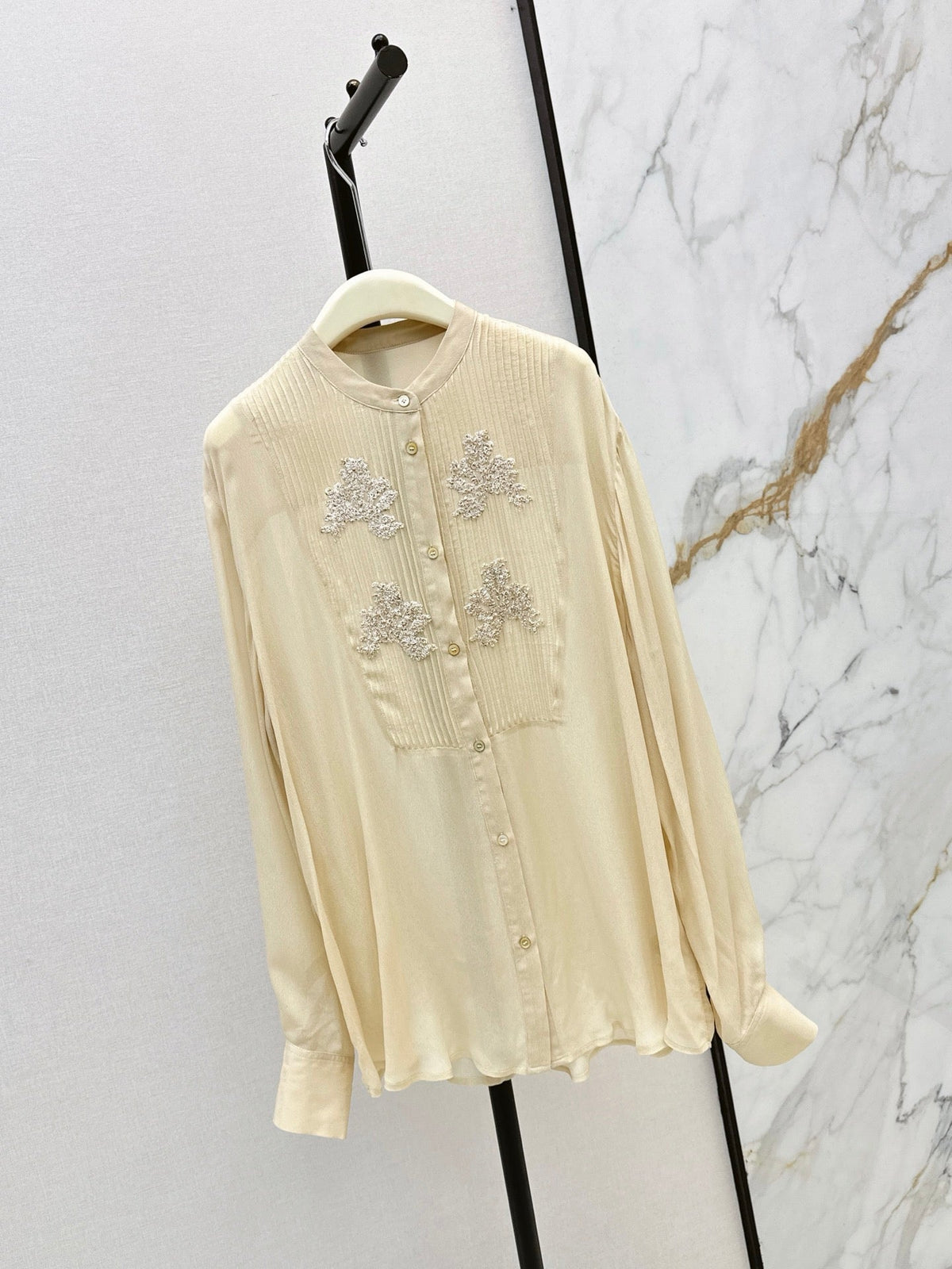 Brunello Cucinelli/26SS New Stand-Collar Shirt