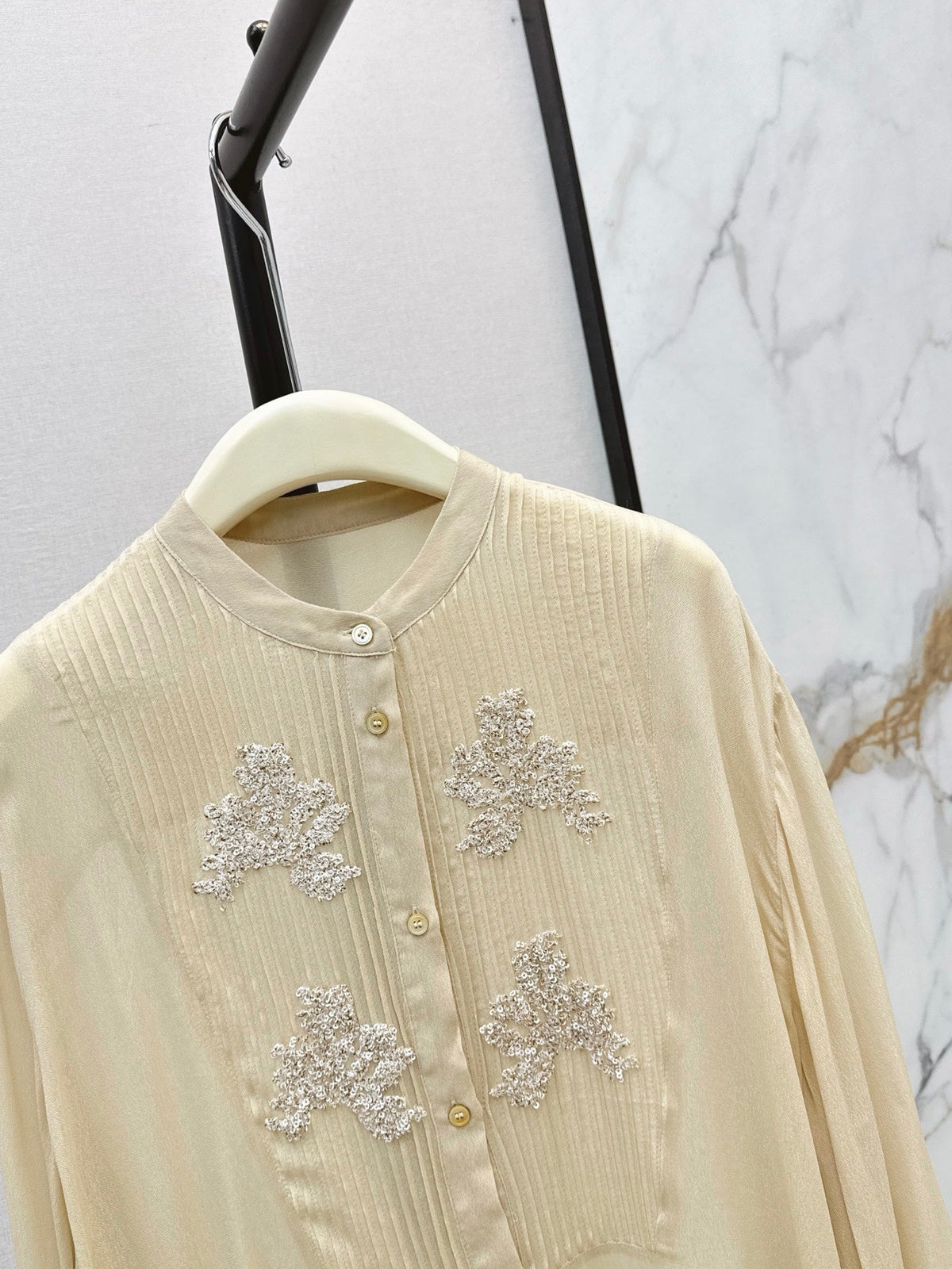 Brunello Cucinelli/26SS New Stand-Collar Shirt