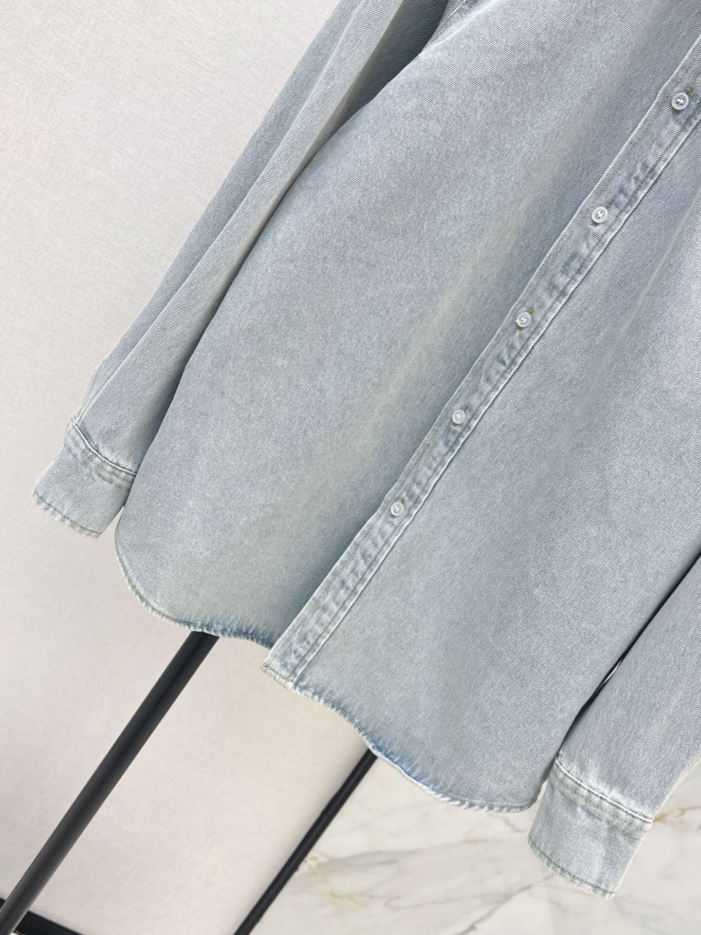Vintage-Washed Denim Shirt