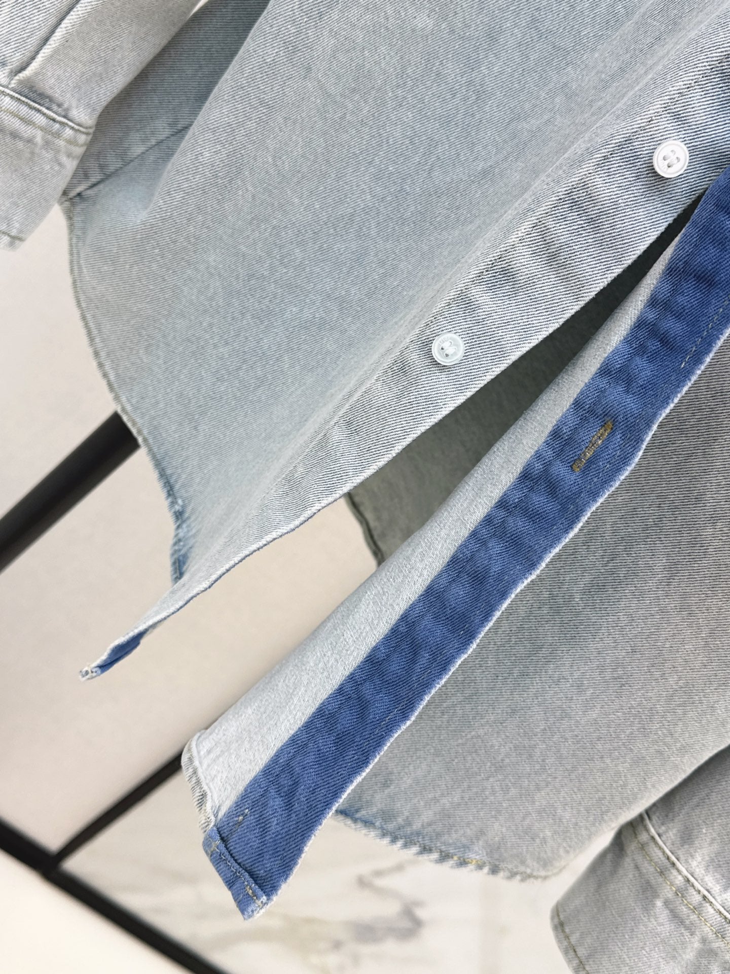 Vintage-Washed Denim Shirt