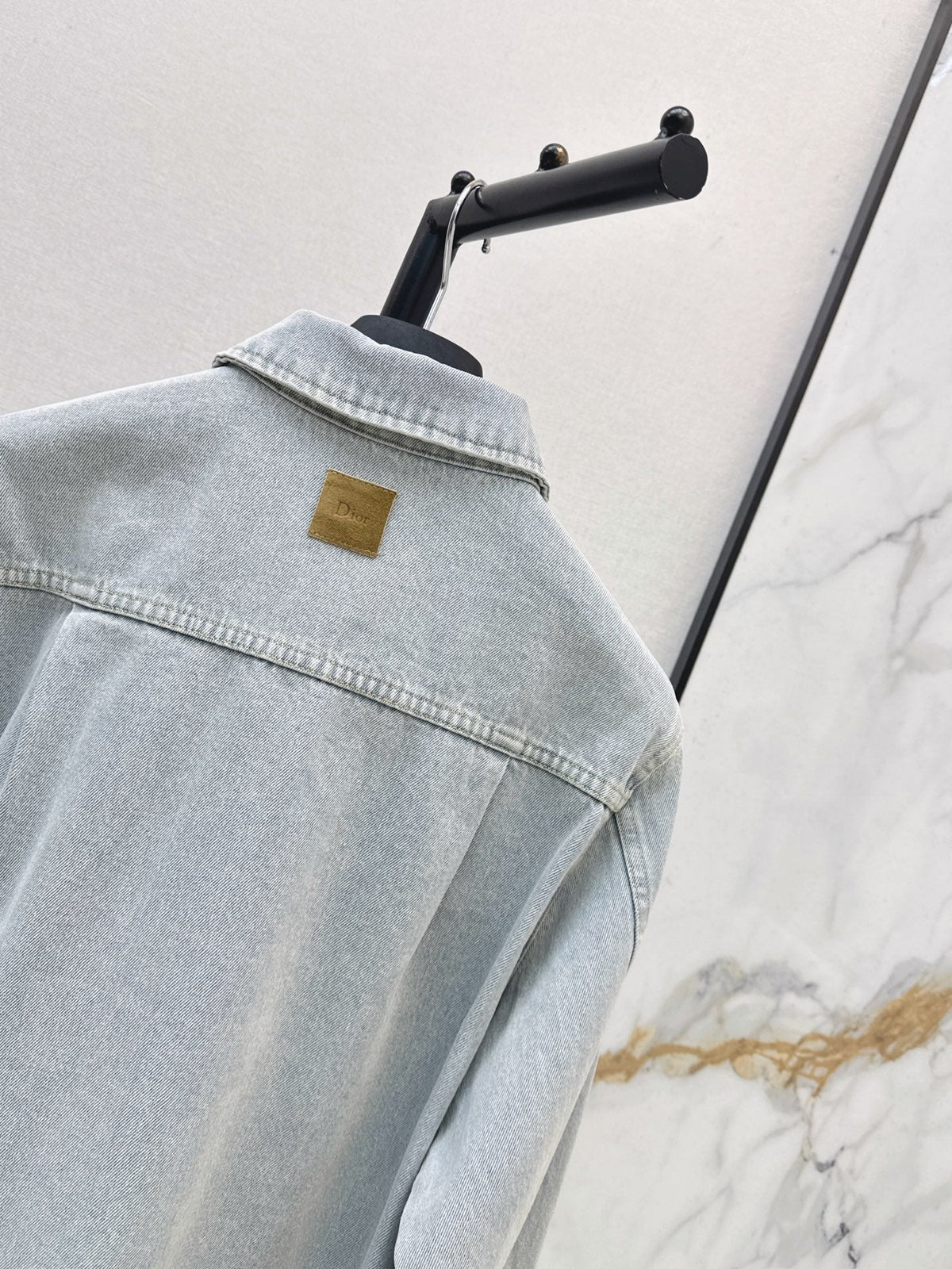 Vintage-Washed Denim Shirt