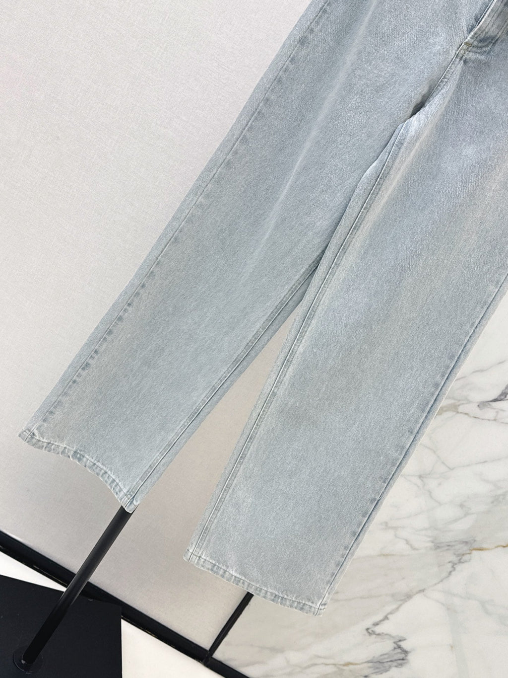 Vintage-Washed Denim Trousers