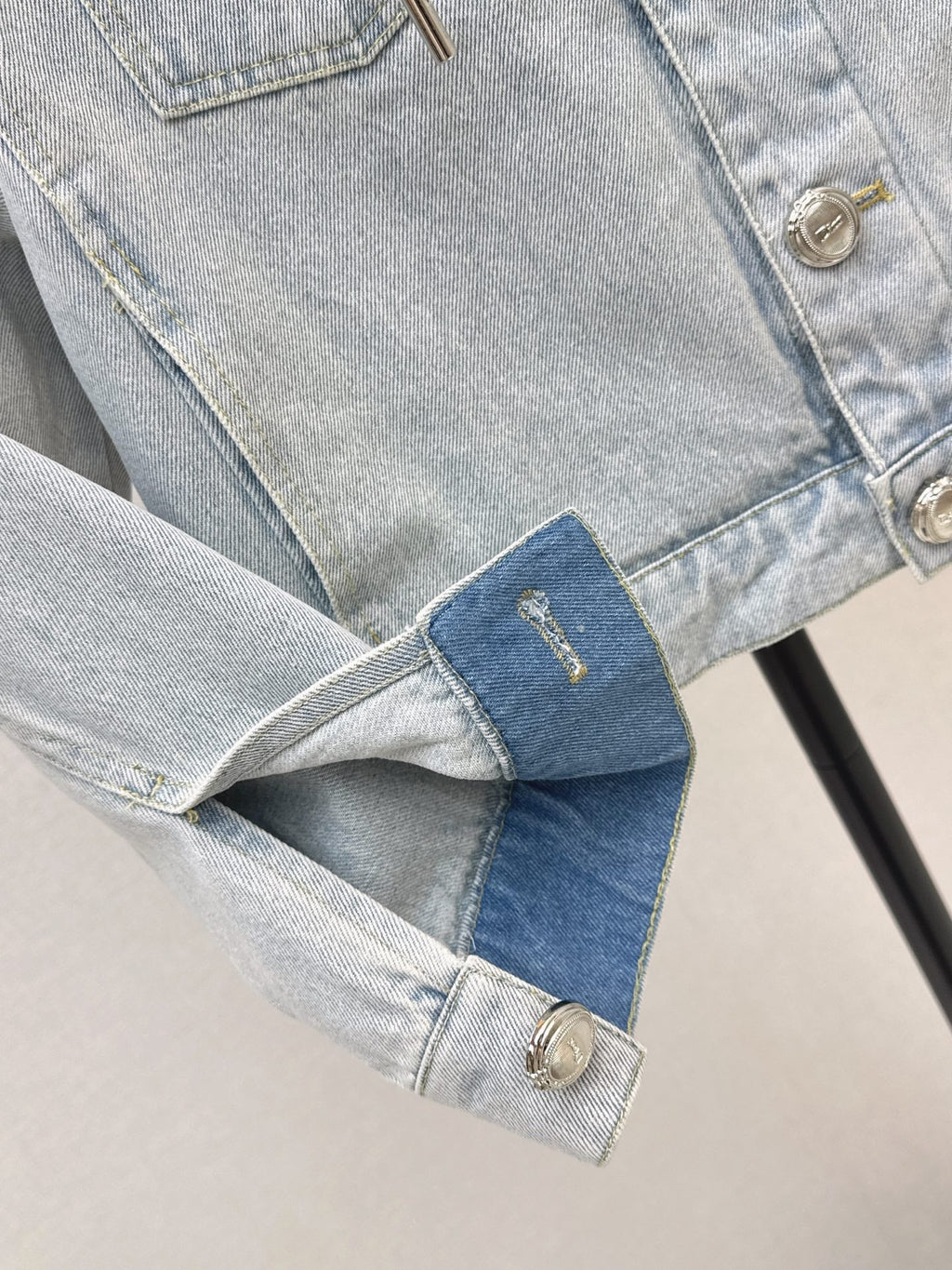Vintage-Wash Hooded Denim Jacket