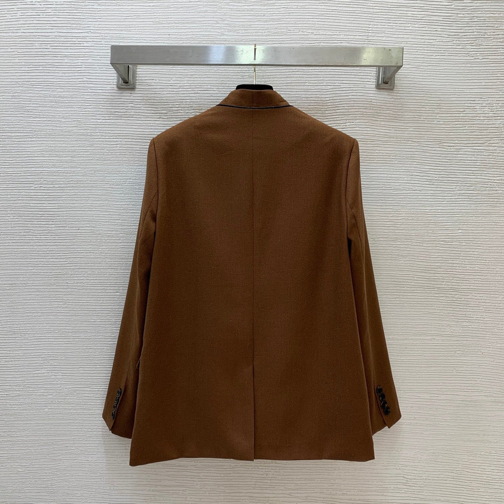 Brunello Cucinelli/26 Early Autumn Classic Qian-Style Elegant Commuter Two-Piece Set