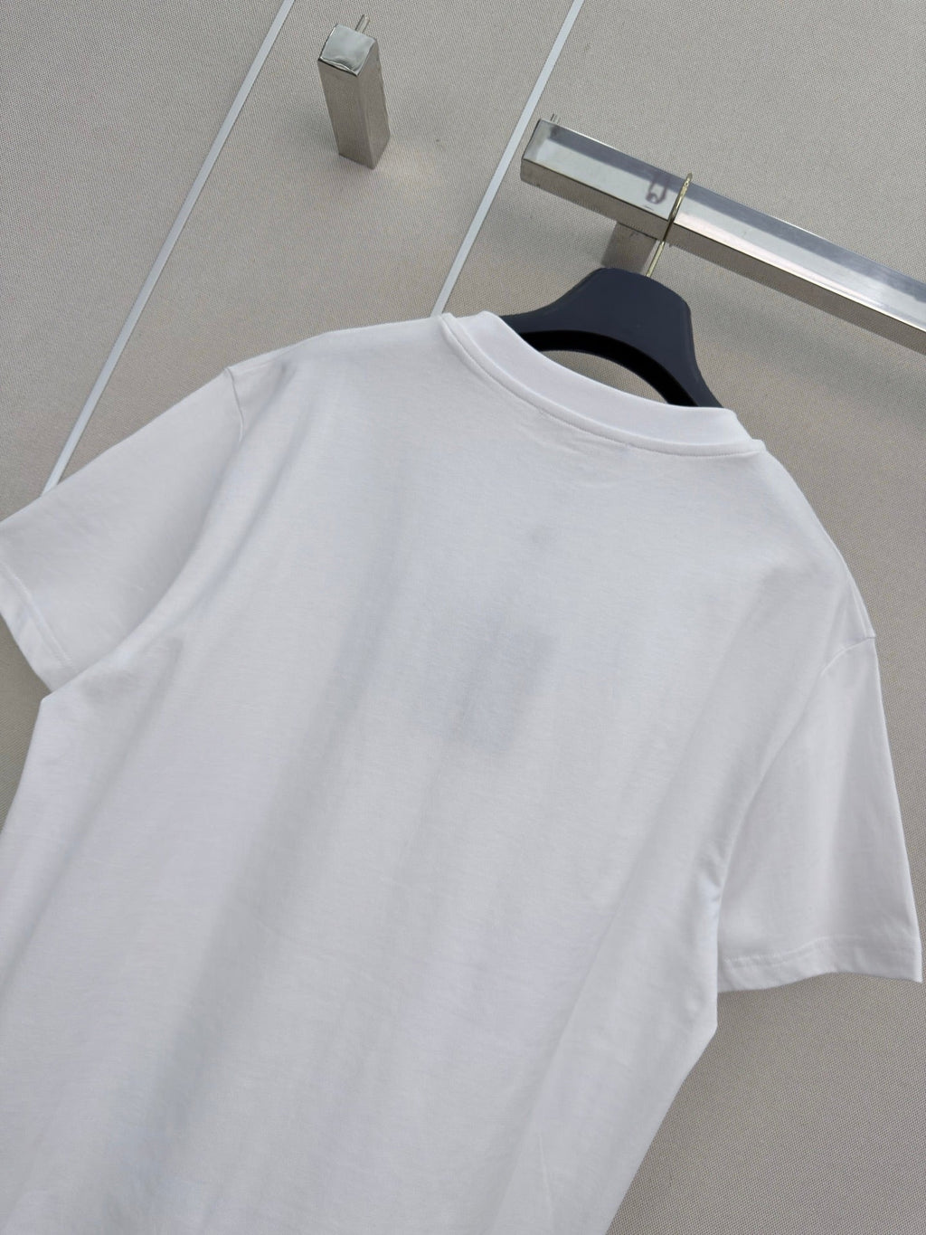 Letter-print crew-neck short-sleeve T-shirt