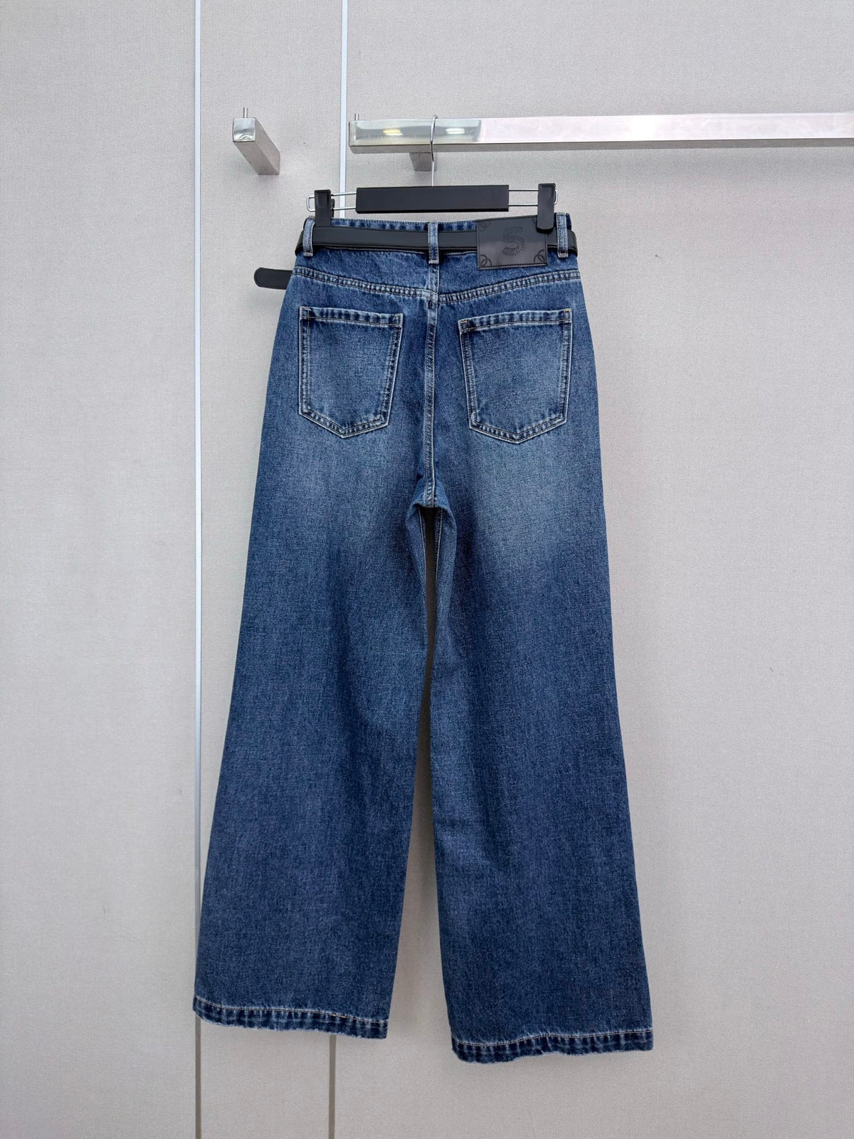 Logo Wide-Leg Denim Pants
