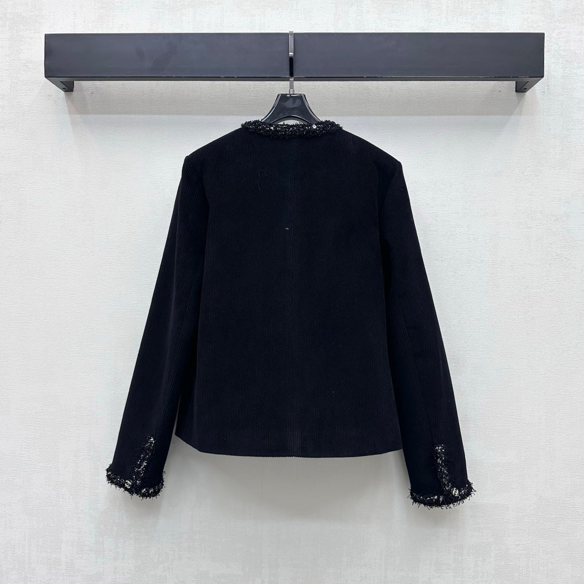 Raw-edge corduroy jacket