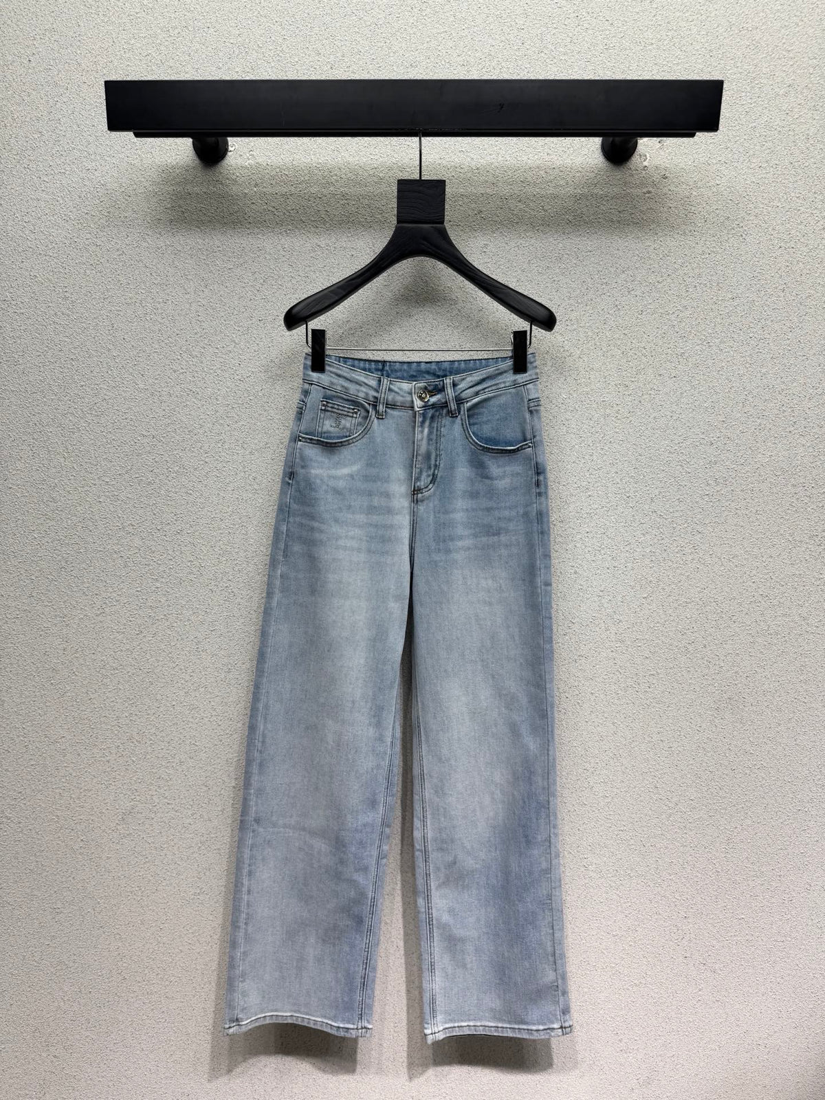 Straight-leg wide-fit jeans