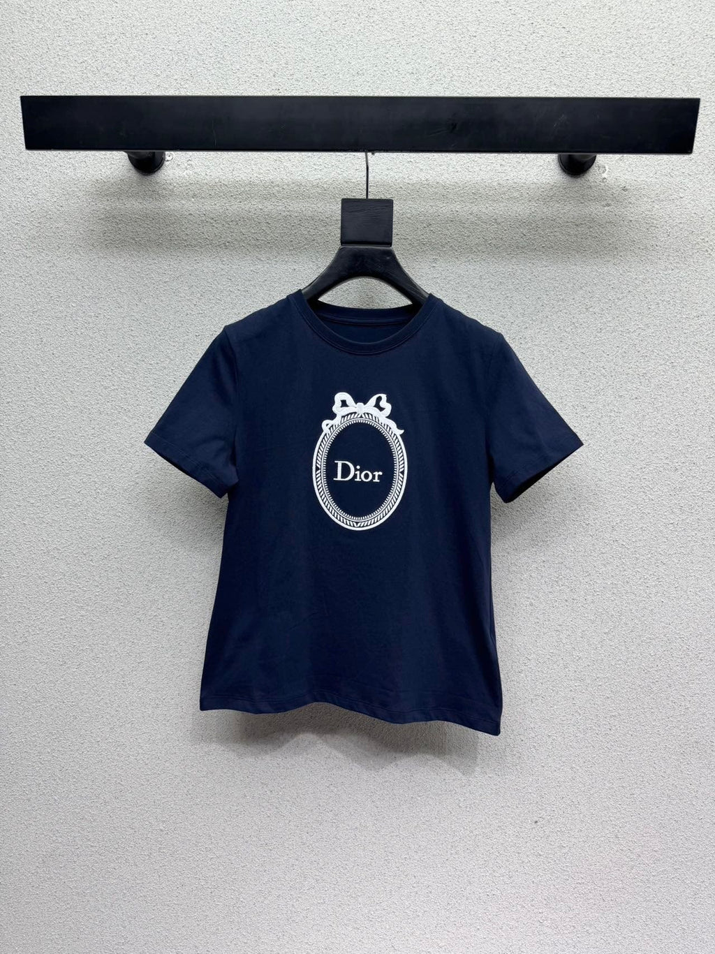 Dior/26SS Embroidered Logo Short-Sleeve T-Shirt