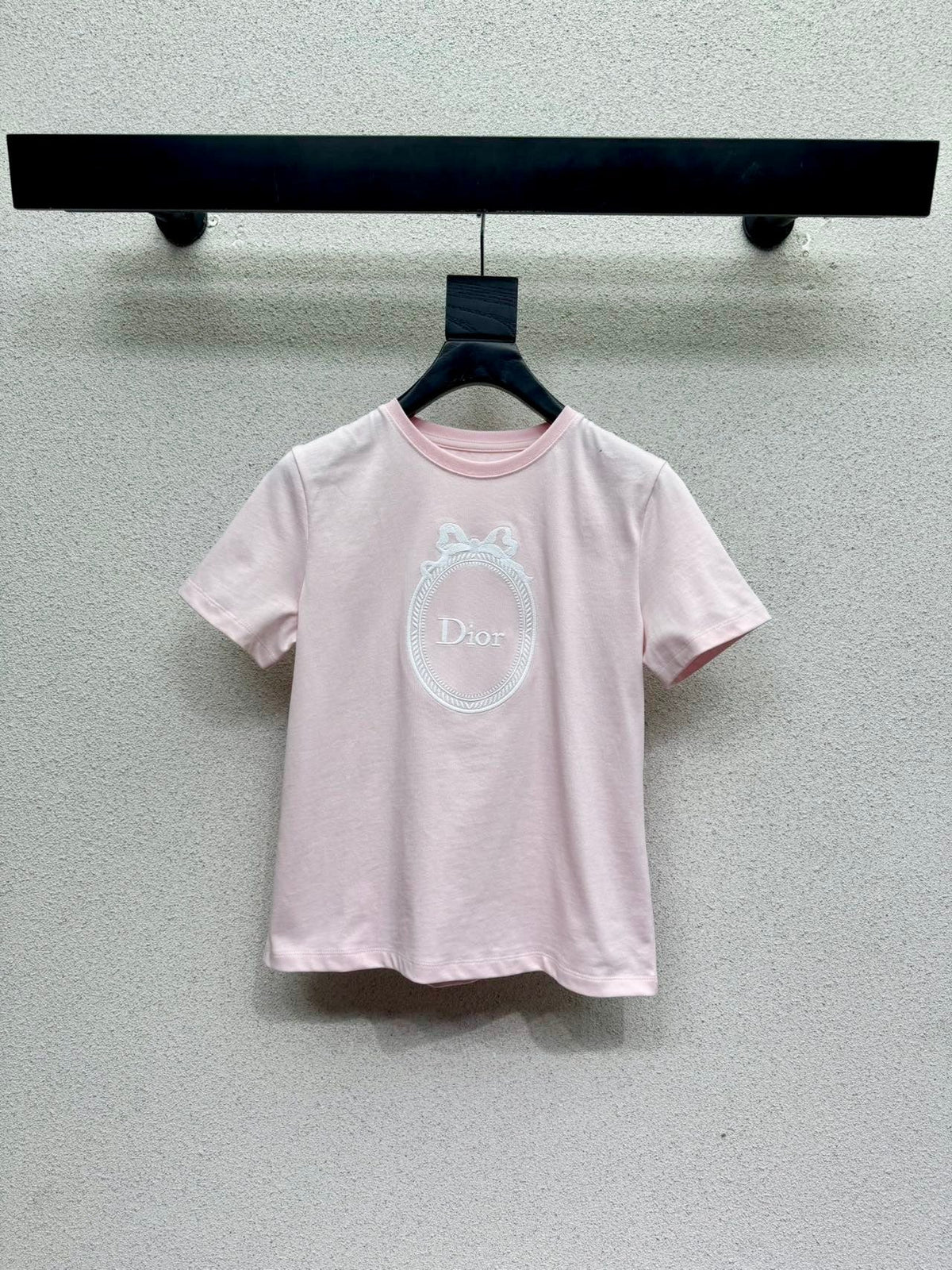 Dior/26SS Embroidered Logo Short-Sleeve T-Shirt