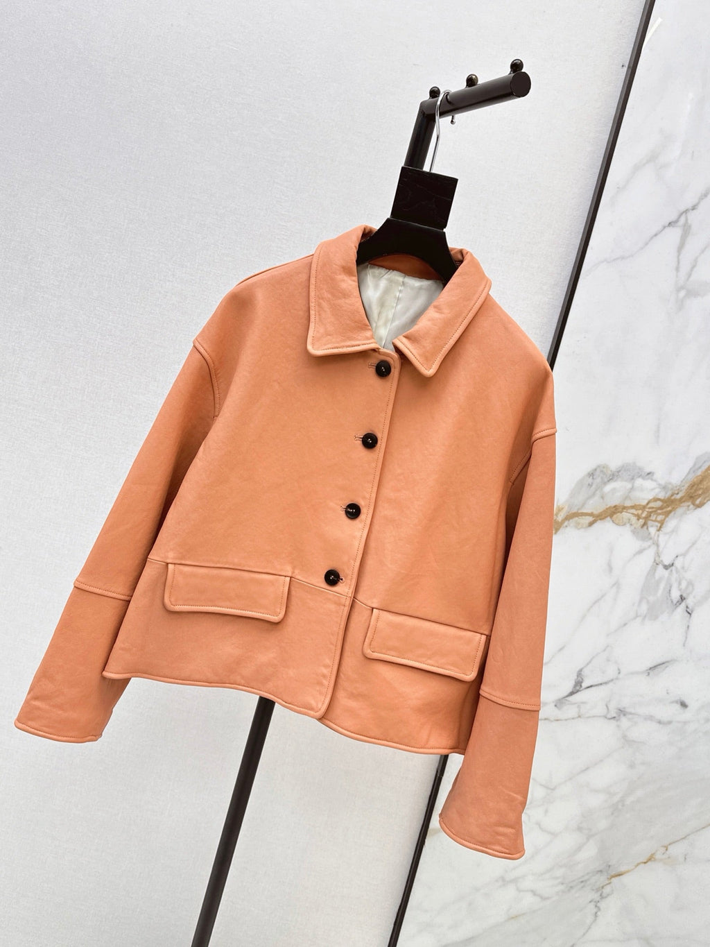 Hermès/26Ss Fall-Winter Latest Lambskin Jacket