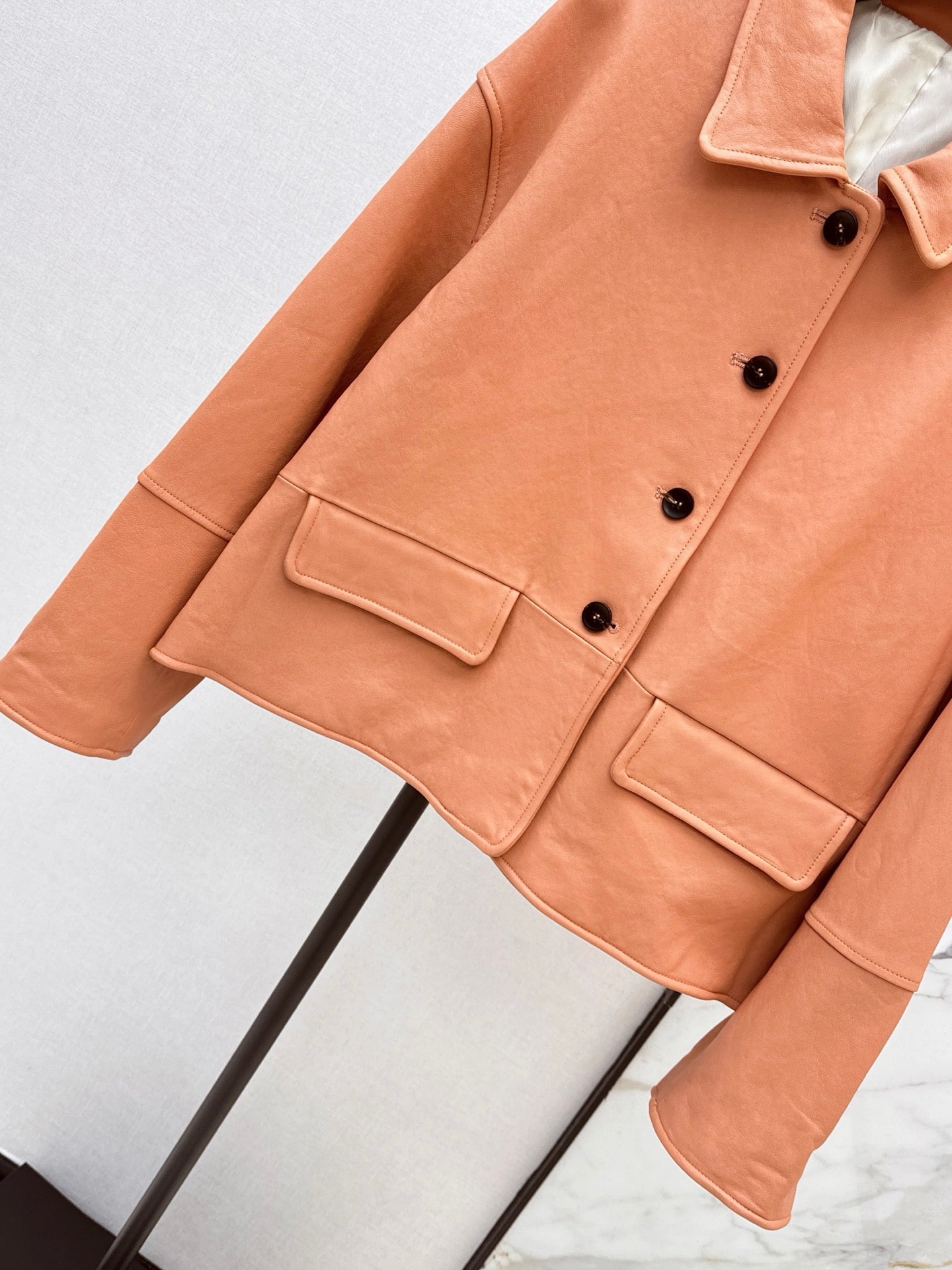 Hermès/26Ss Fall-Winter Latest Lambskin Jacket