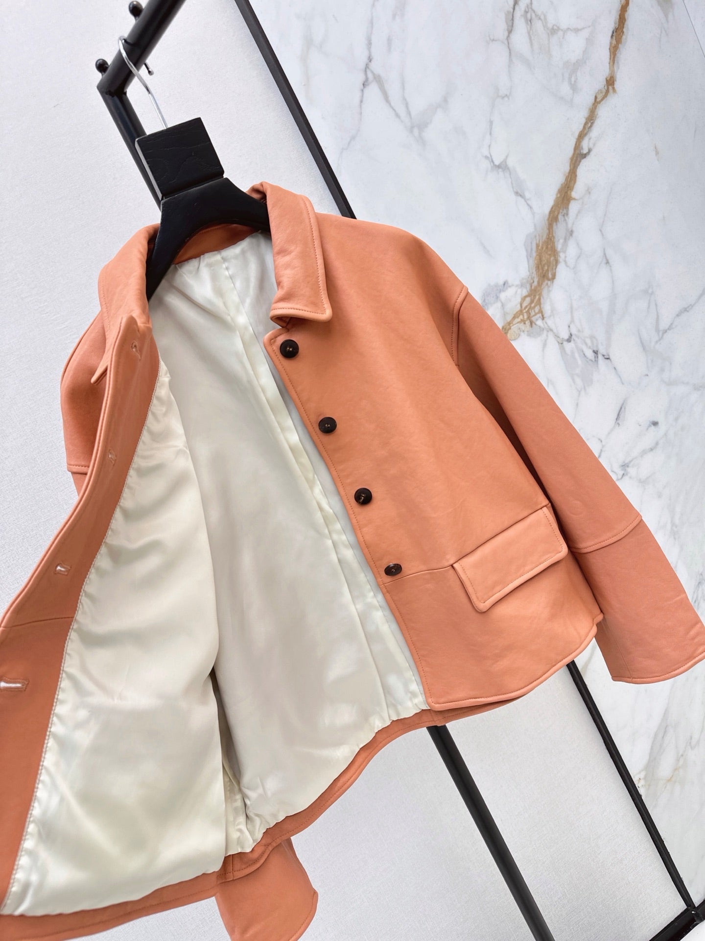 Hermès/26Ss Fall-Winter Latest Lambskin Jacket