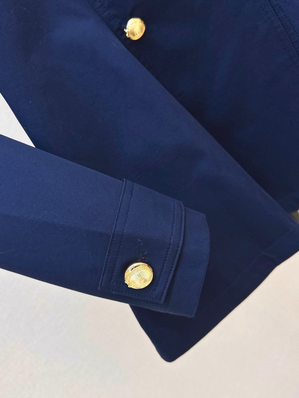 Navy Blue Cropped Jacket