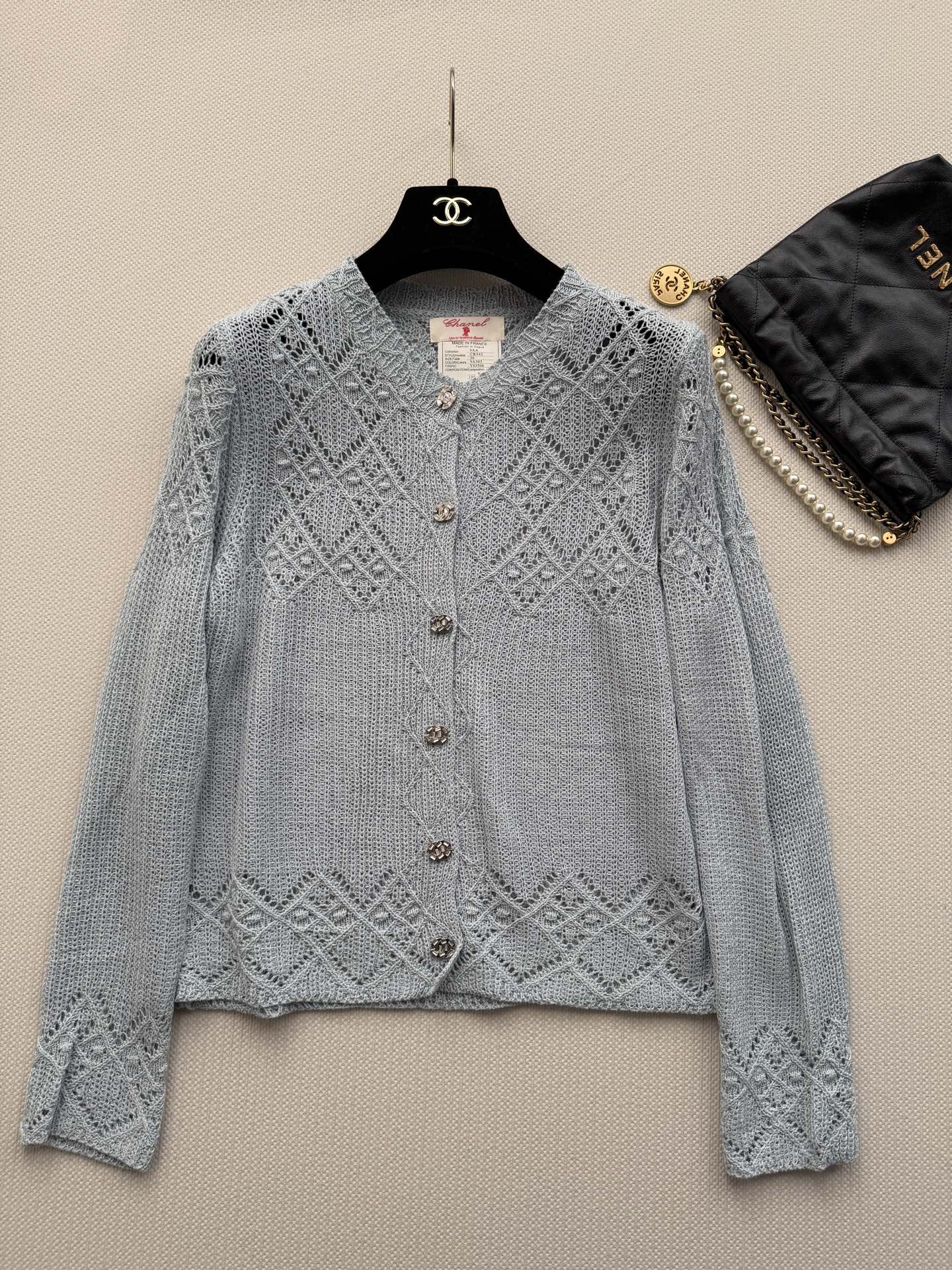 Early-Autumn Openwork Cardigan