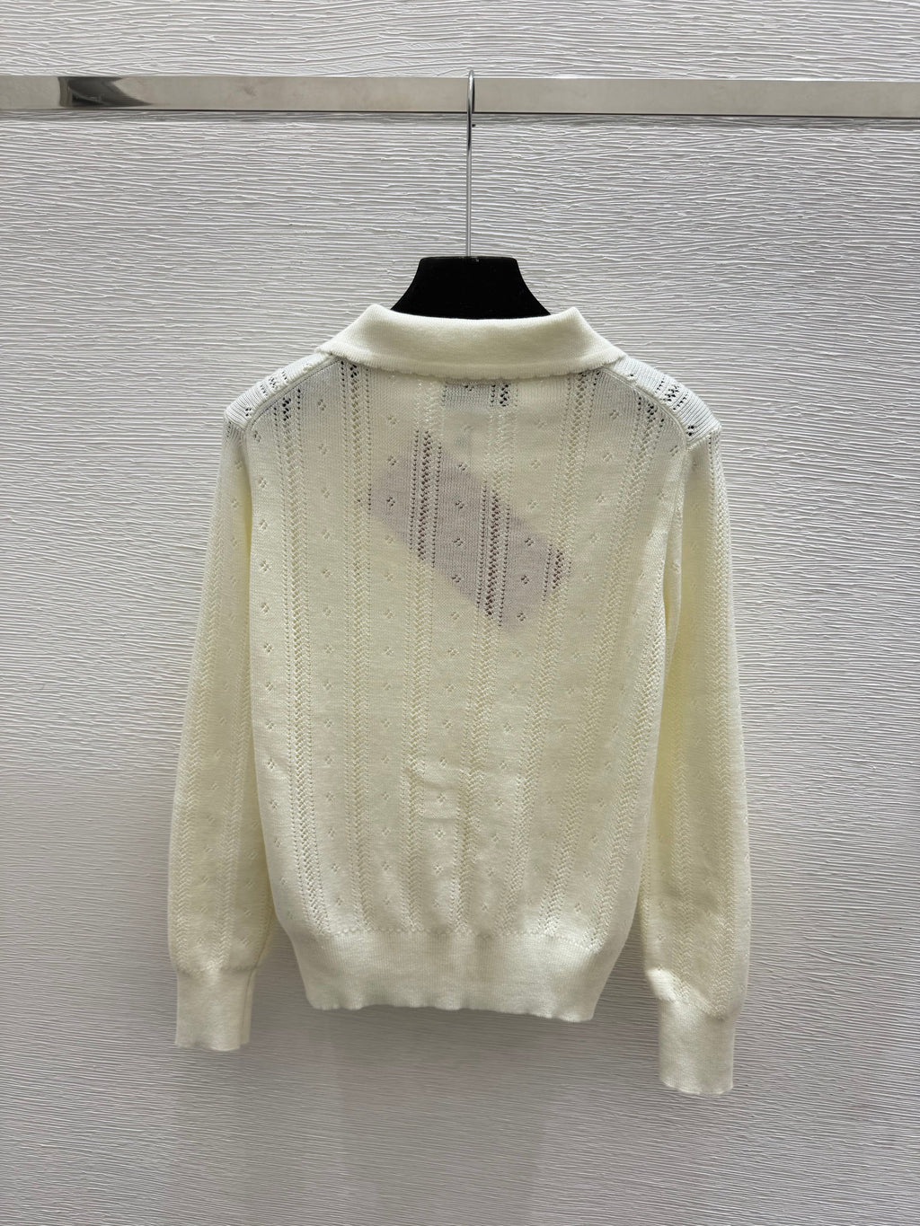 MiuMiu/26 New Doll Collar Hollow Knit Cardigan