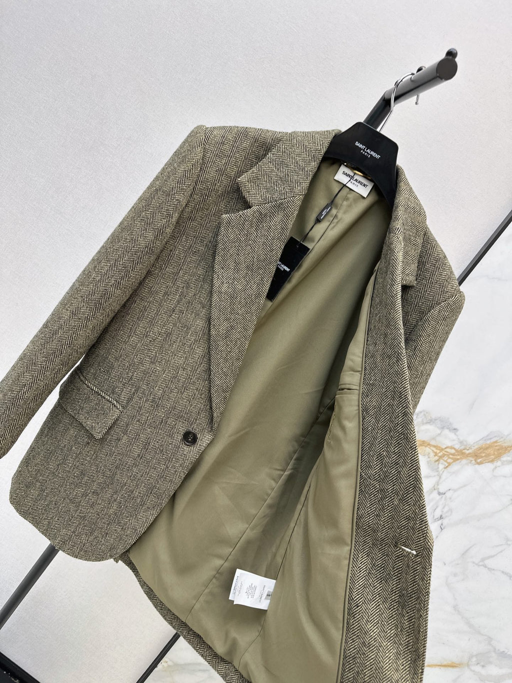 Yves Saint Laurent/26SS Autumn/Winter Latest Wool Oversized Suit Set