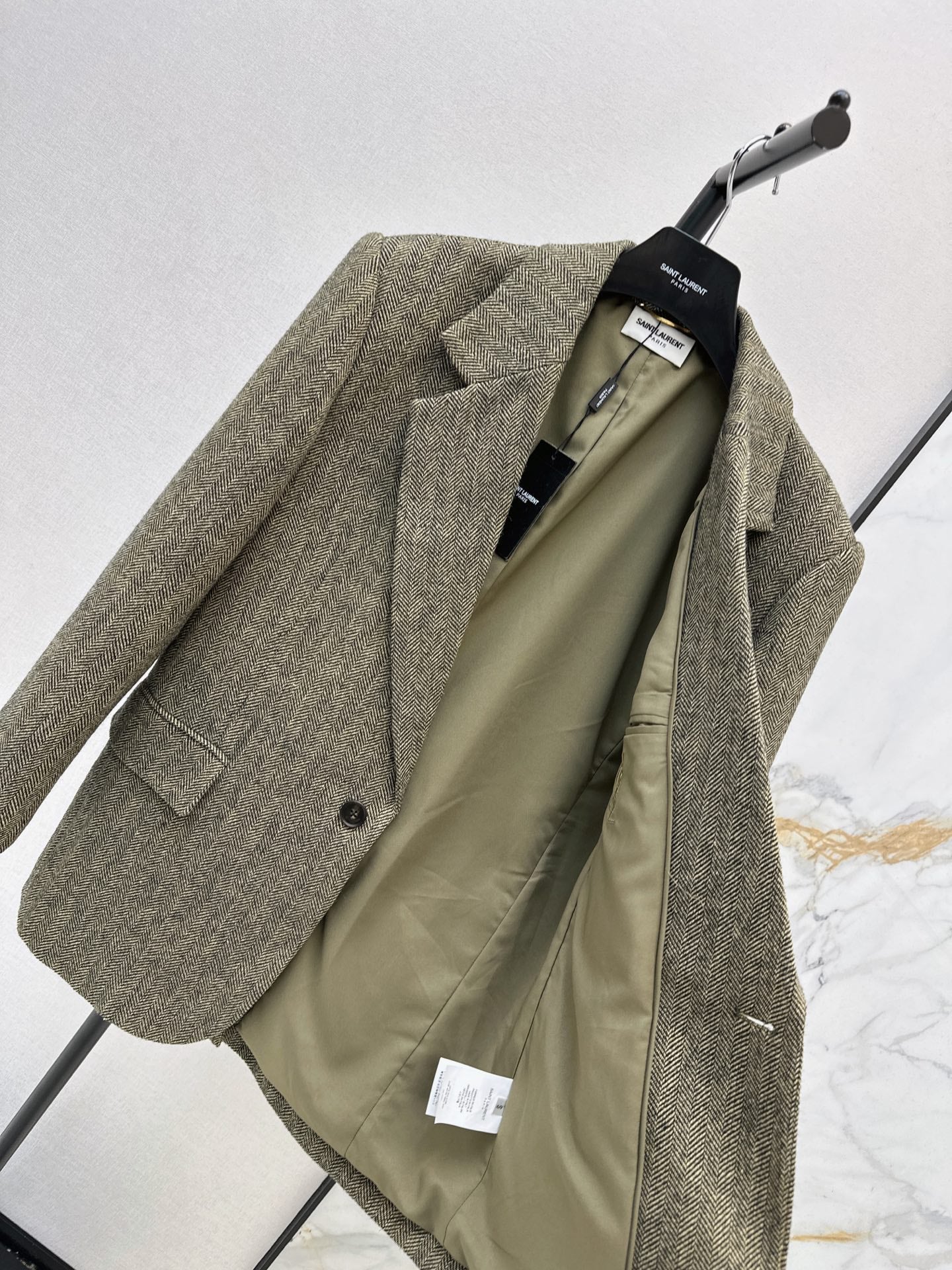 Yves Saint Laurent/26SS Autumn/Winter Latest Wool Oversized Suit Set