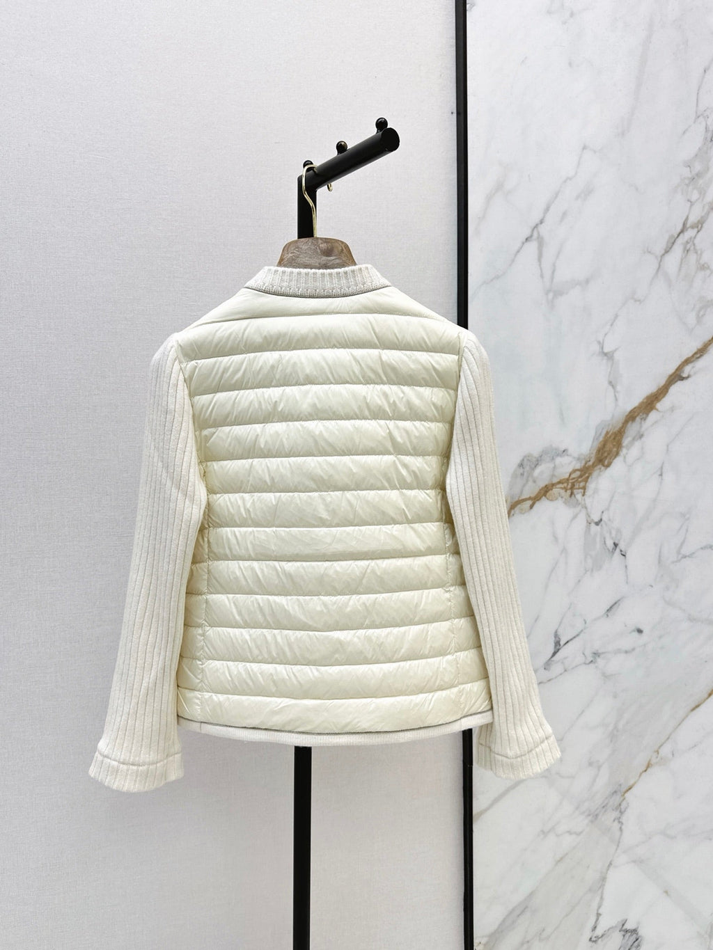 Brunello Cucinelli / 26 Fall-Winter Latest Wool Knit Patchwork Down Jacket
