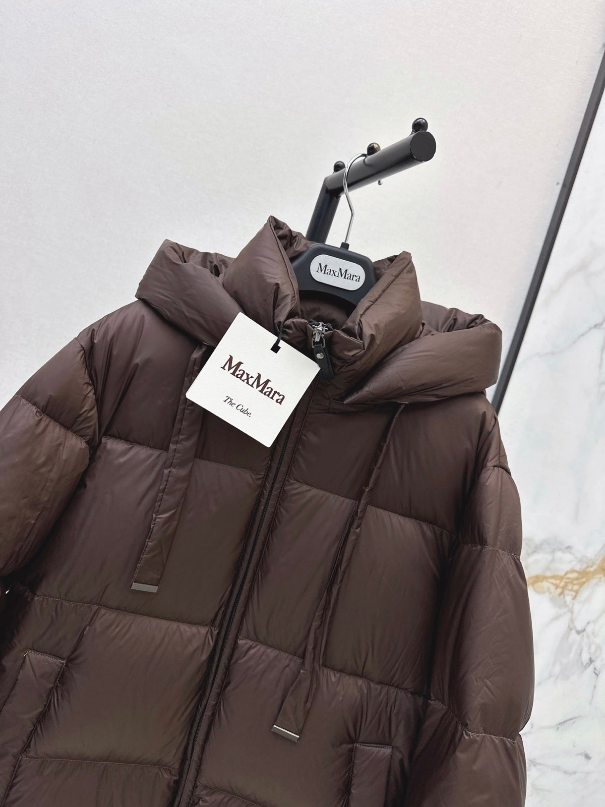 Max Mara/26 Autumn and Winter Latest Hooded Down Jacket