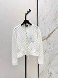 Chanel 26 Early Autumn Latest Floral Hollow Knit Cardigan