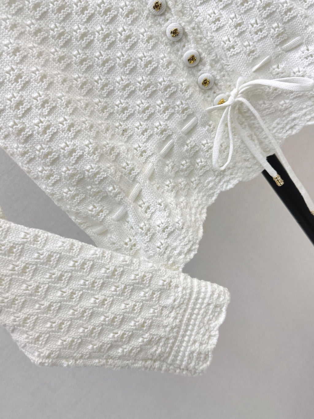 Chanel 26 Early Autumn Latest Floral Hollow Knit Cardigan