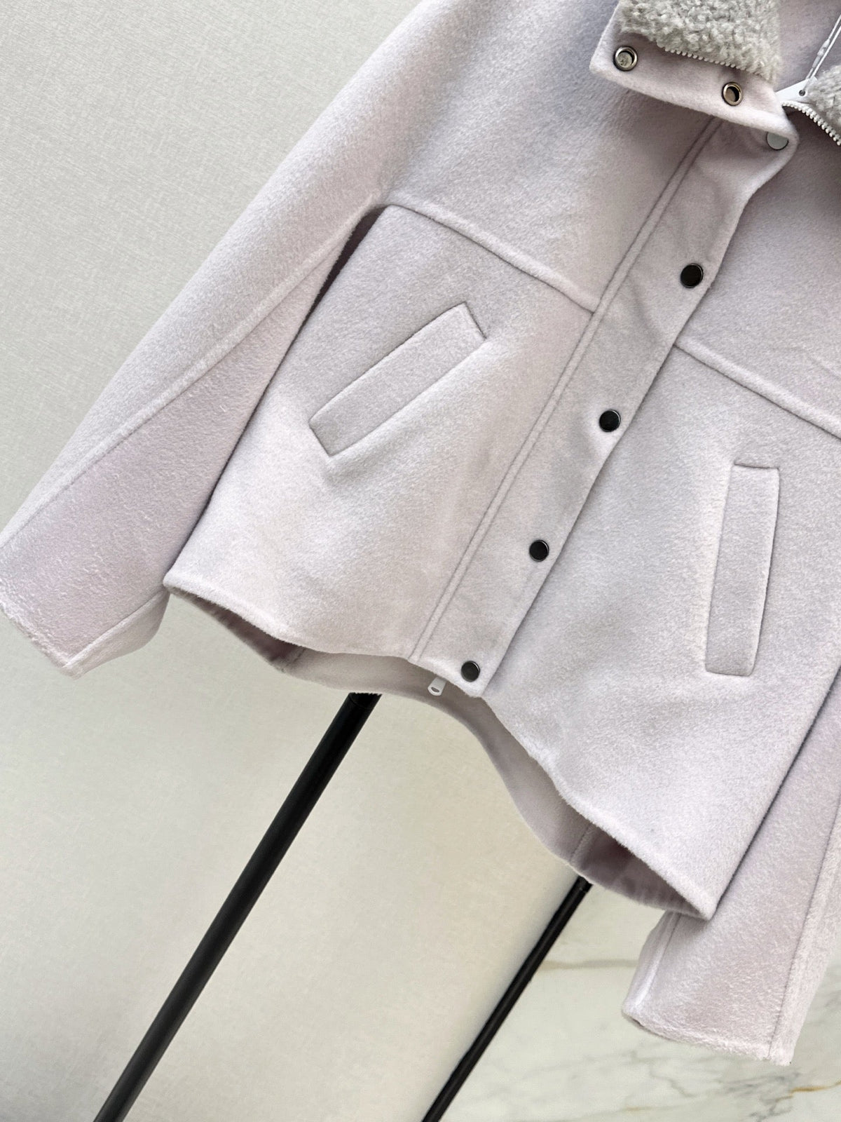 Brunello Cucinelli/26 Autumn and Winter Latest Double-Sided Fleece Collar Short Jacket