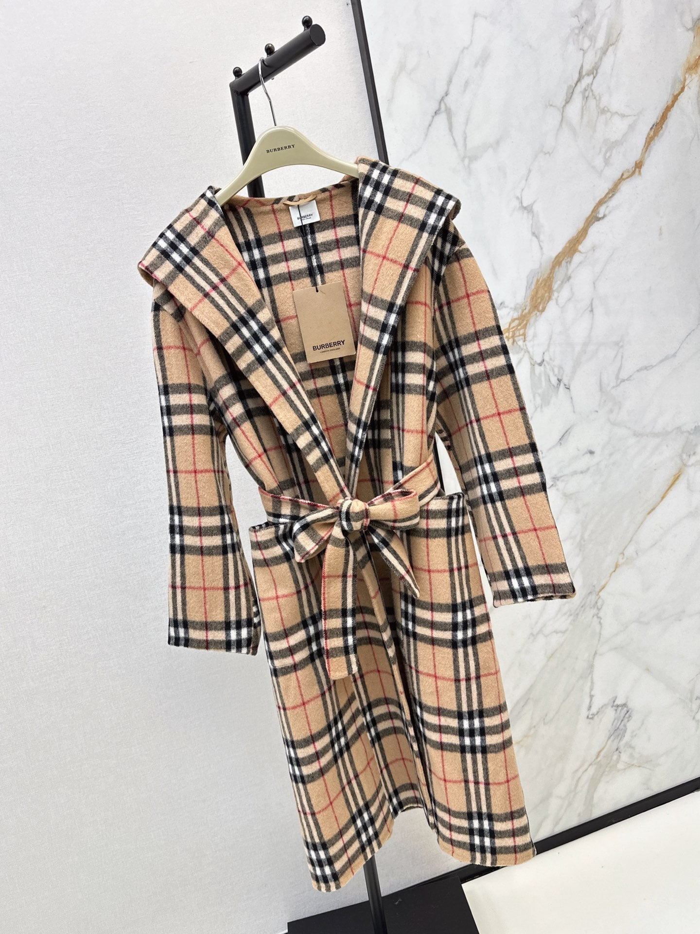 Burberry/26Ss Autumn/Winter Latest Double-Faced Wool Long Coat