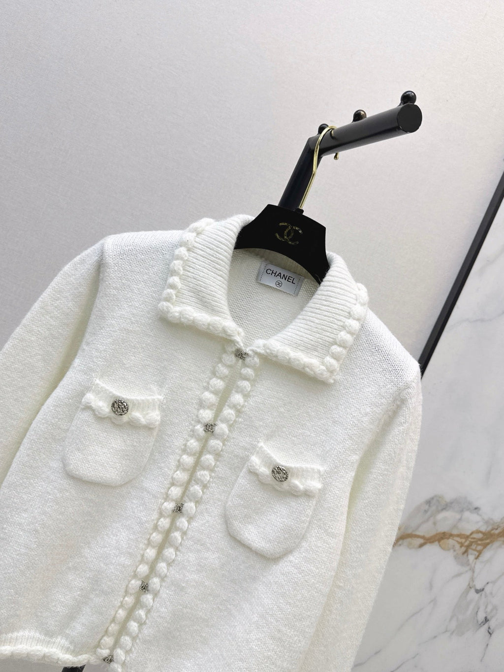 Chanel/26 Early Autumn Latest Coco Girl Polo Collar Knit Cardigan