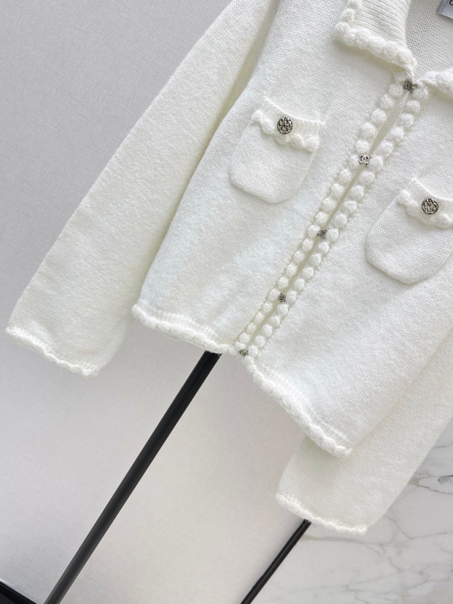 Chanel/26 Early Autumn Latest Coco Girl Polo Collar Knit Cardigan