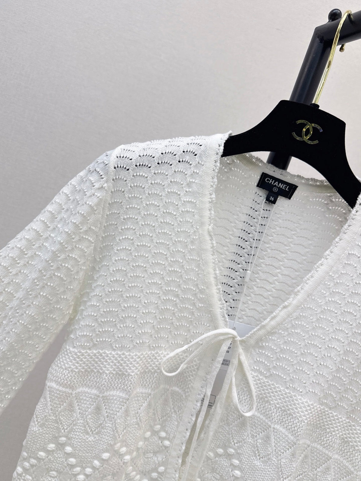 chanel/26 Early Autumn New Hollow-Out Short Knit Cardigan