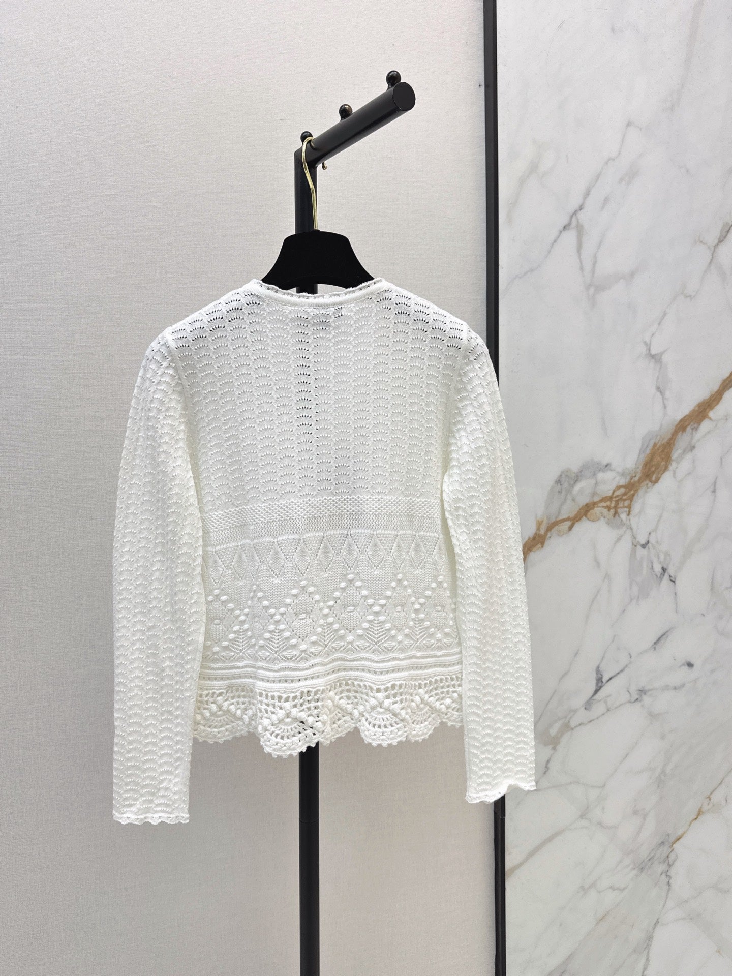 chanel/26 Early Autumn New Hollow-Out Short Knit Cardigan