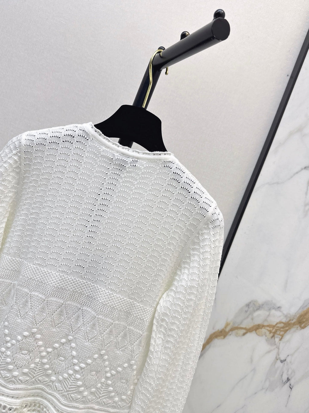 chanel/26 Early Autumn New Hollow-Out Short Knit Cardigan