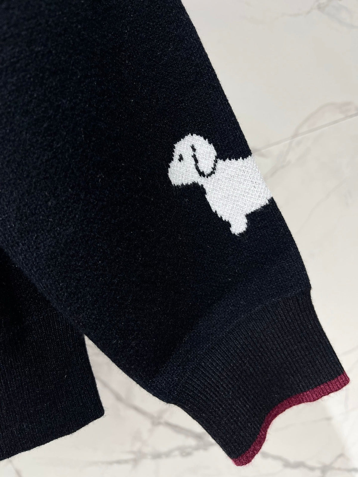 Thom Browne/26 Early Spring New Full-Print Puppy Cardigan Sweater