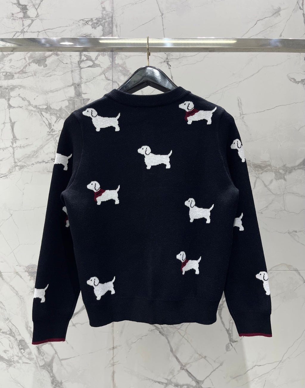 Thom Browne/26 Early Spring New Full-Print Puppy Cardigan Sweater