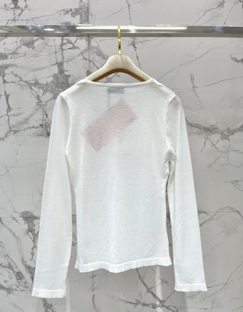 MiuMiu/26 New Early Autumn V-Neck Soft Curved Top