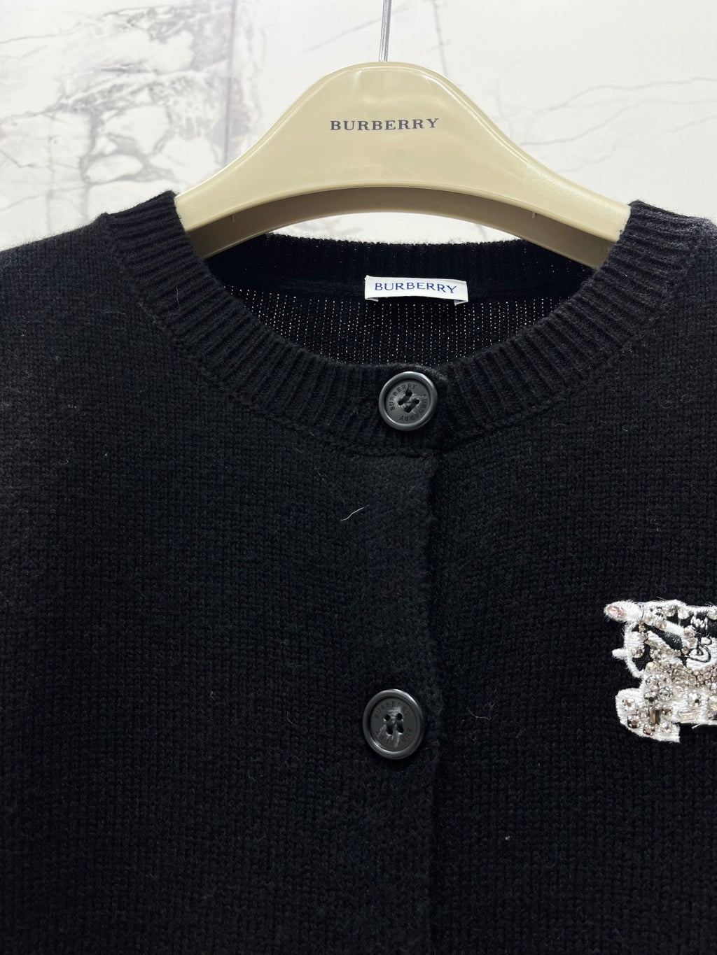 MiuMiu/26 New Early Autumn Knight Logo Wool-Cashmere Blend Cardigan