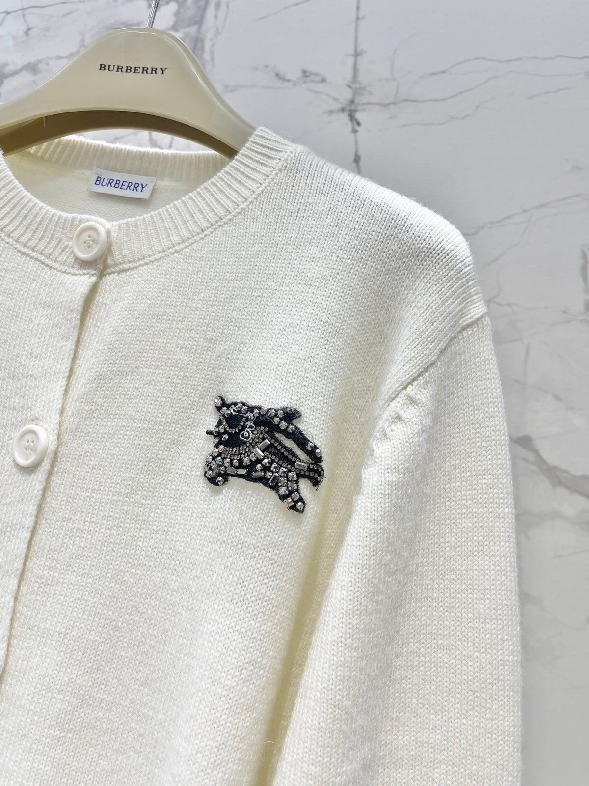 MiuMiu/26 New Early Autumn Knight Logo Wool-Cashmere Blend Cardigan