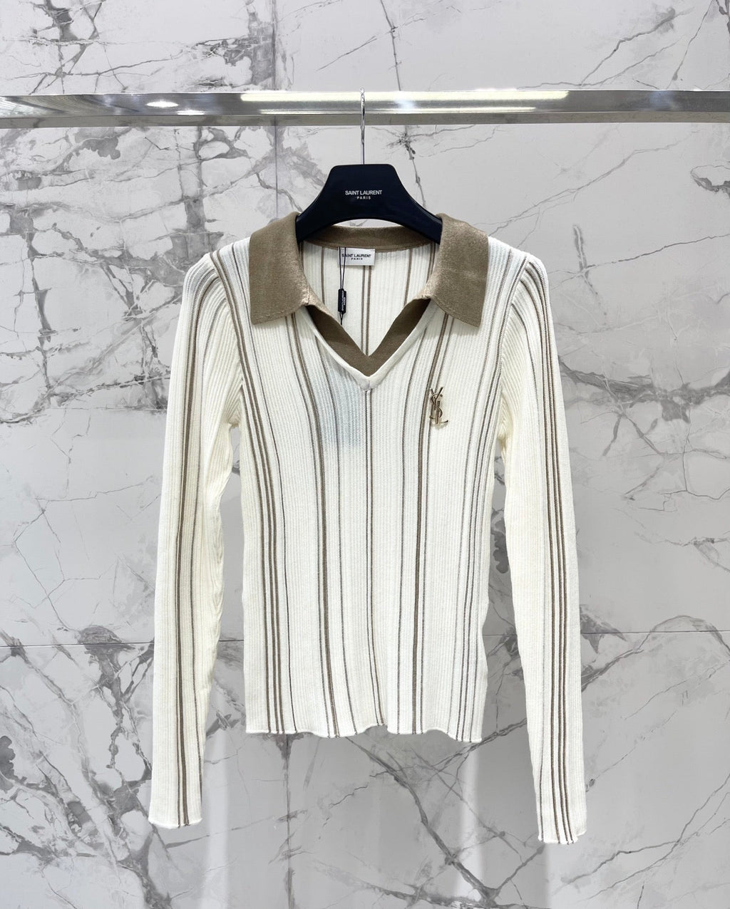 Yves Saint Laurent/26 New Kids' Colorblock Two-in-One Collar Knit Sweater