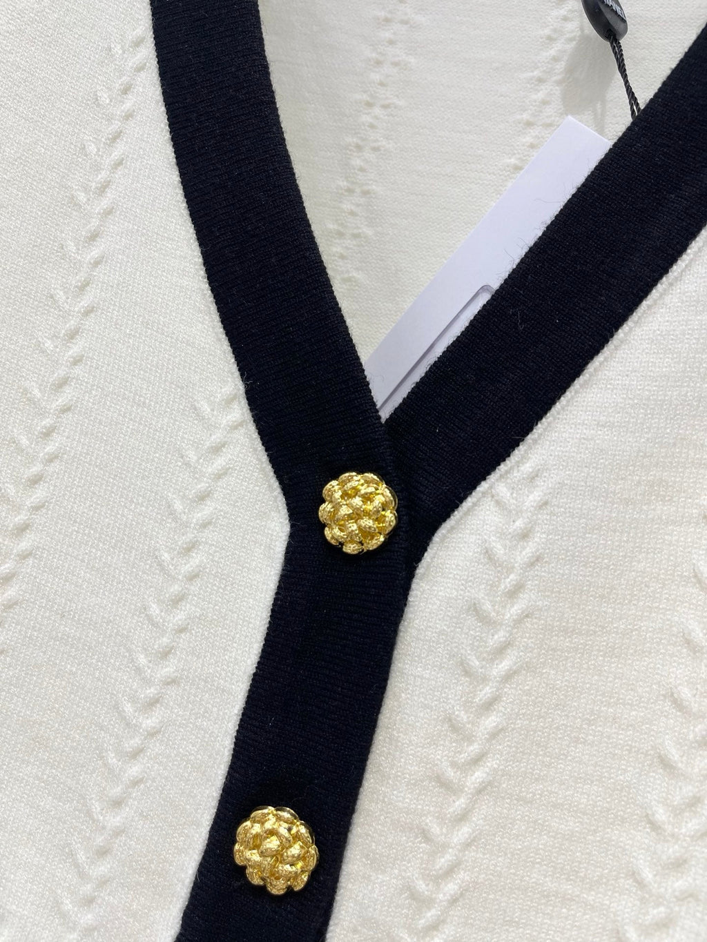 chanel/26 New Jacquard V-Neck Knit Cardigan
