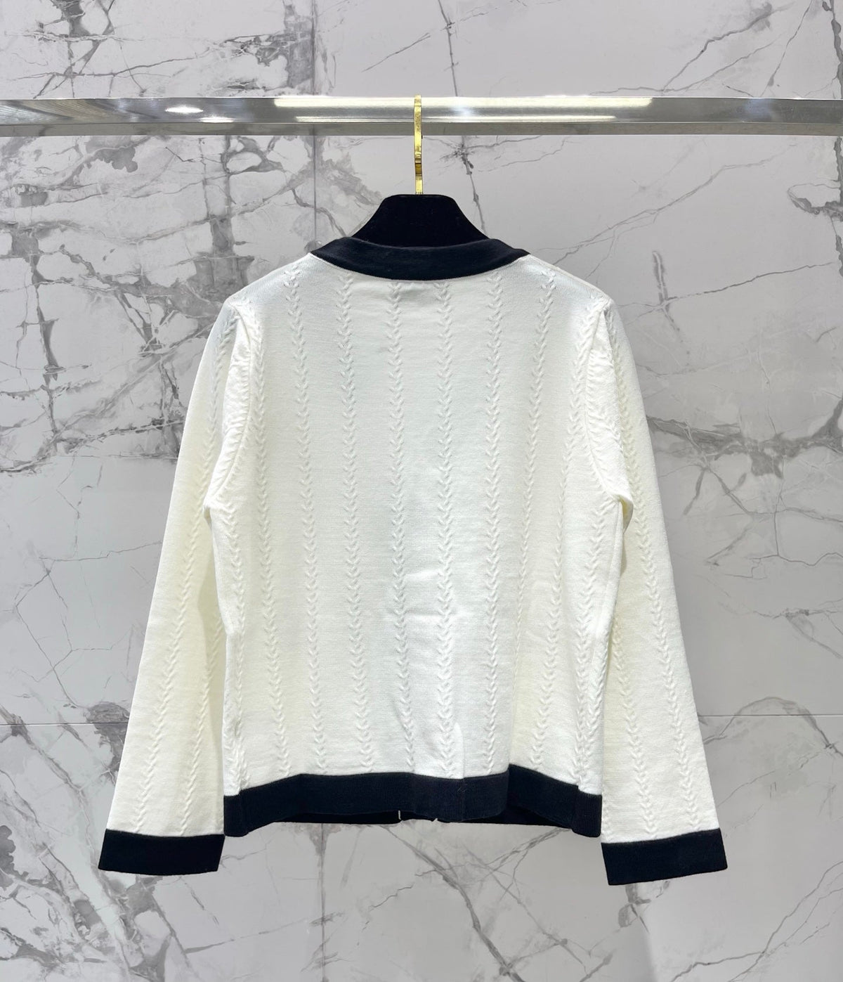 chanel/26 New Jacquard V-Neck Knit Cardigan