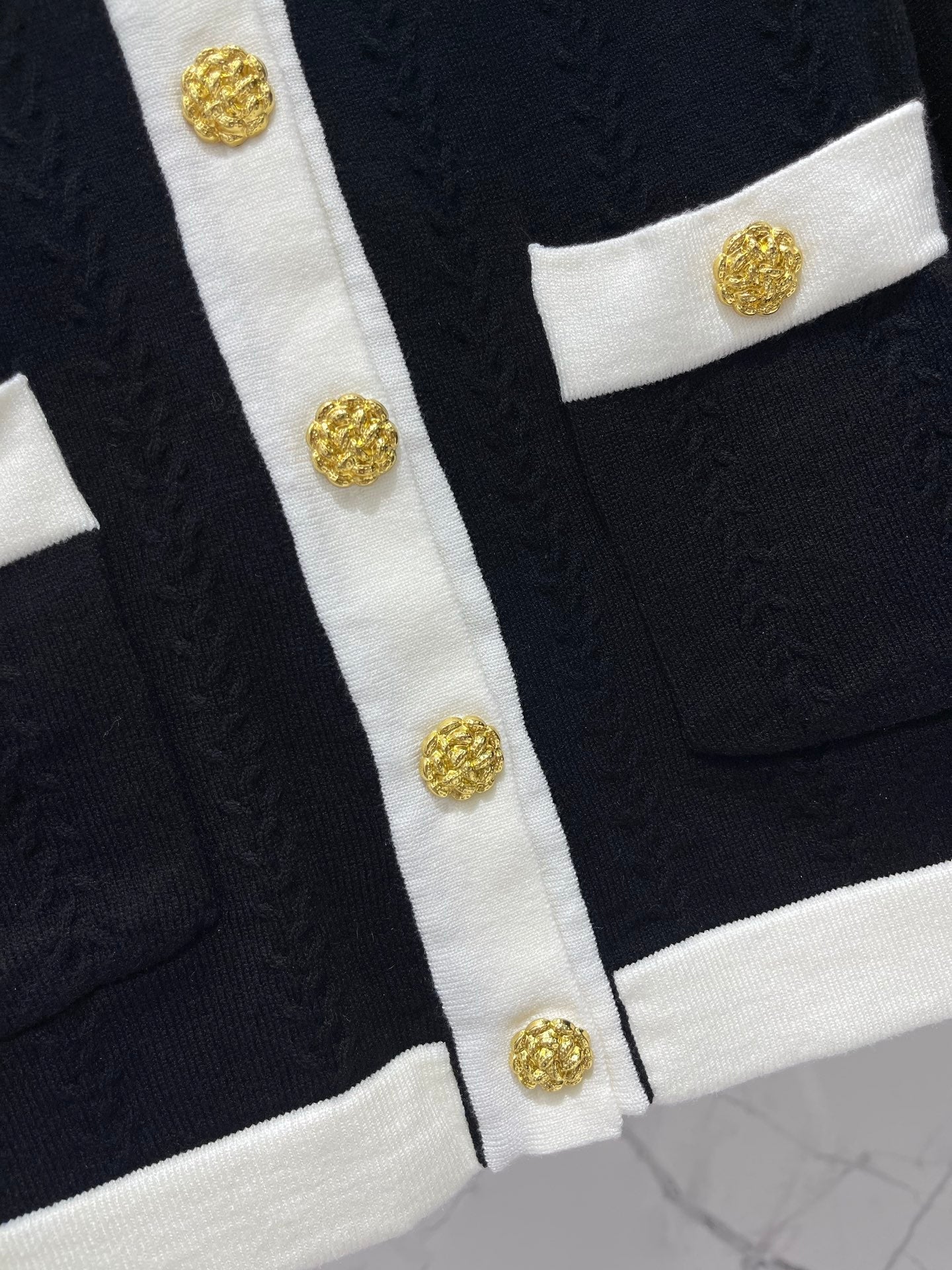 chanel/26 New Jacquard V-Neck Knit Cardigan
