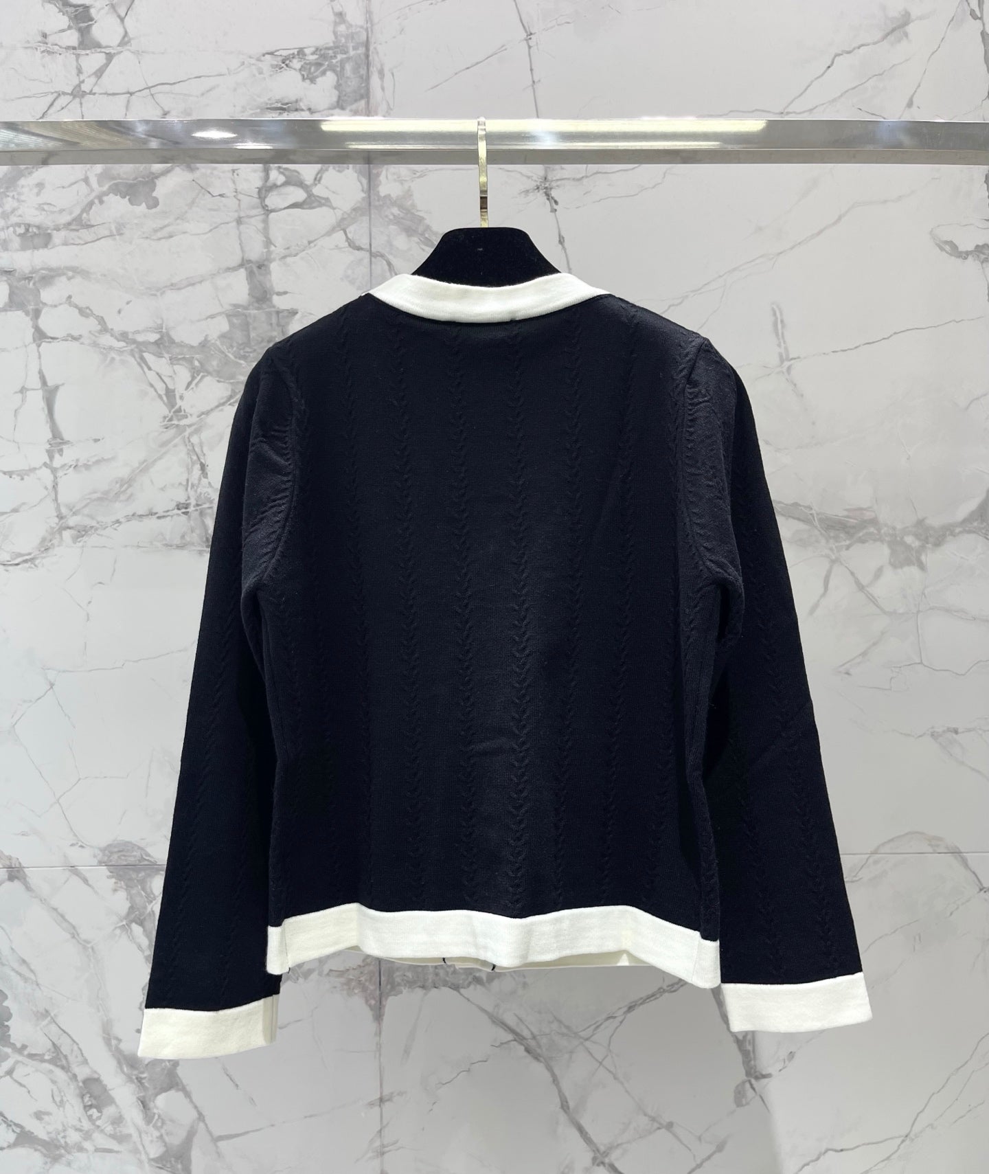 chanel/26 New Jacquard V-Neck Knit Cardigan