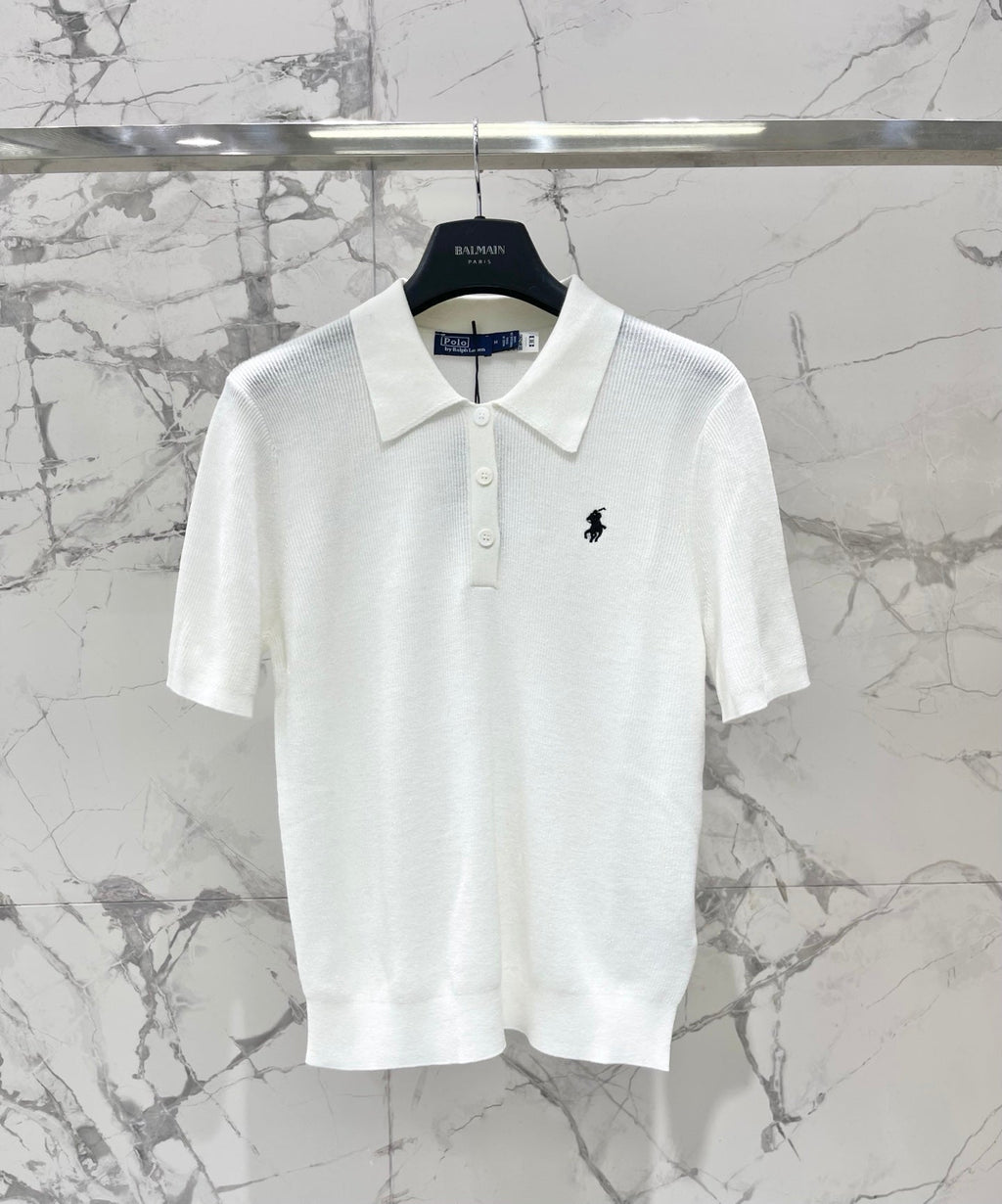 Ralph Lauren / 26 New Polo Collar Embroidered Pony Knit Short Sleeve