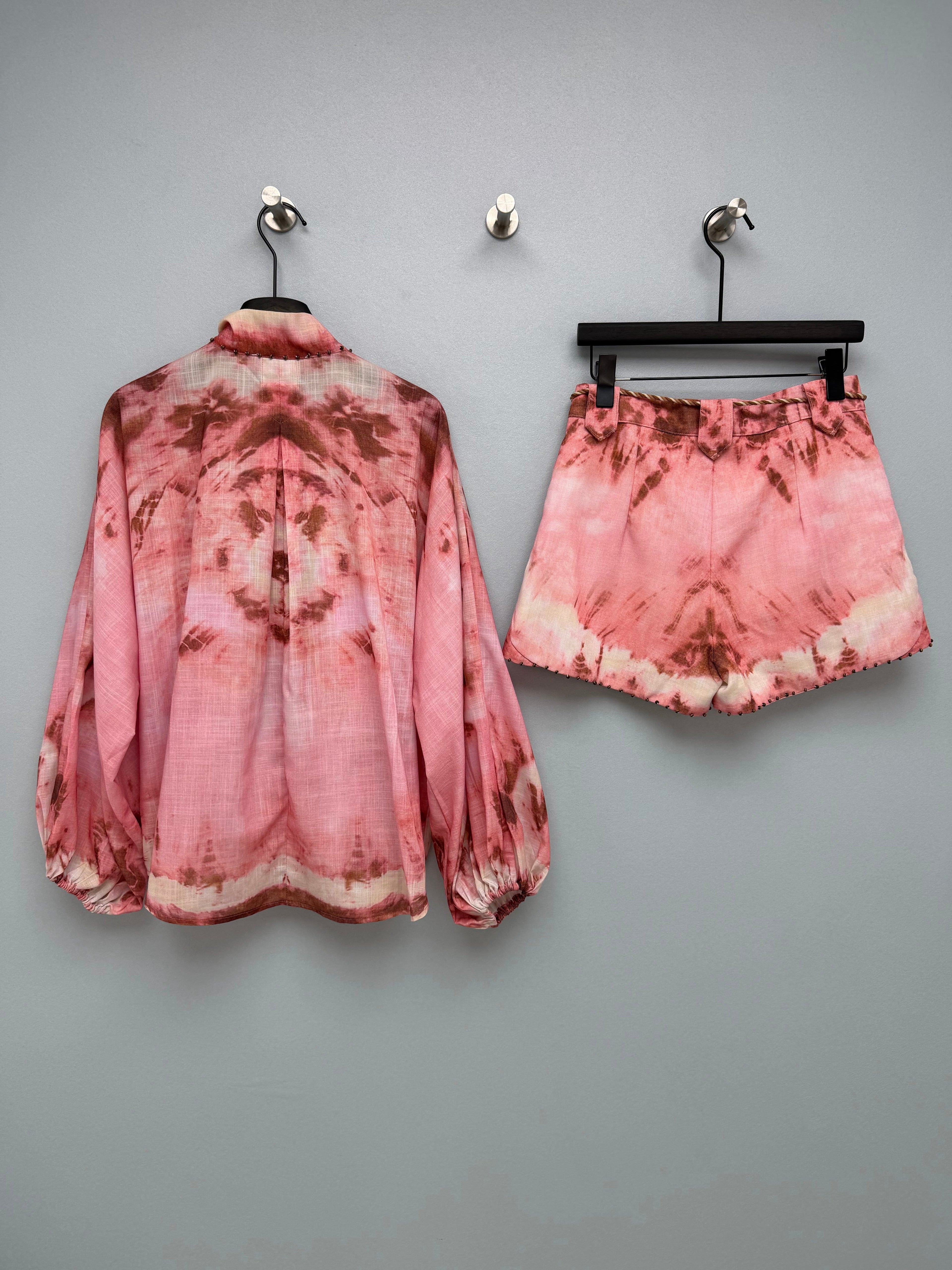 zimmermann/26 New Pink-Brown Gradient Tie-Dye Set
