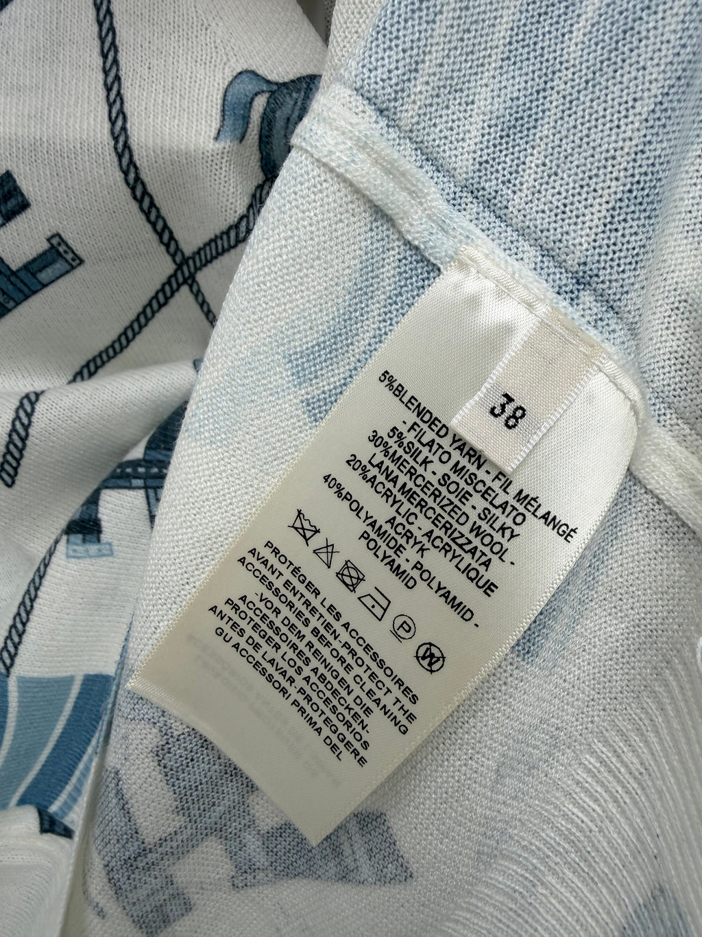 Hermès/26 New Equestrian-Style Lightweight V-Neck Knit Cardigan