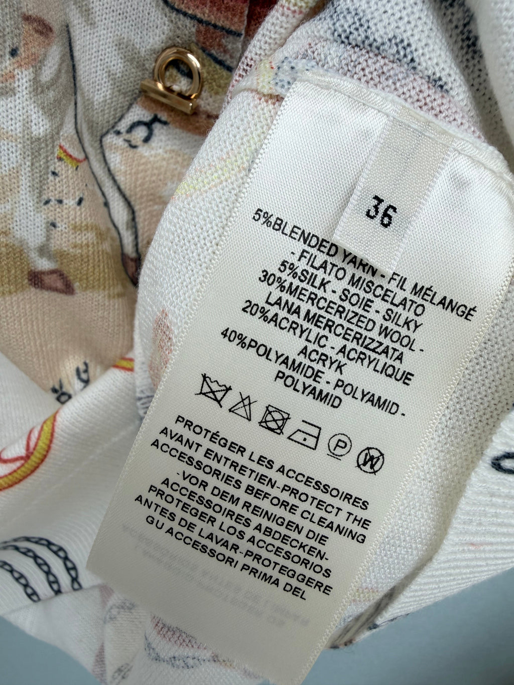 Hermes/26 New Equestrian-Style Lightweight V-Neck Knit Cardigan