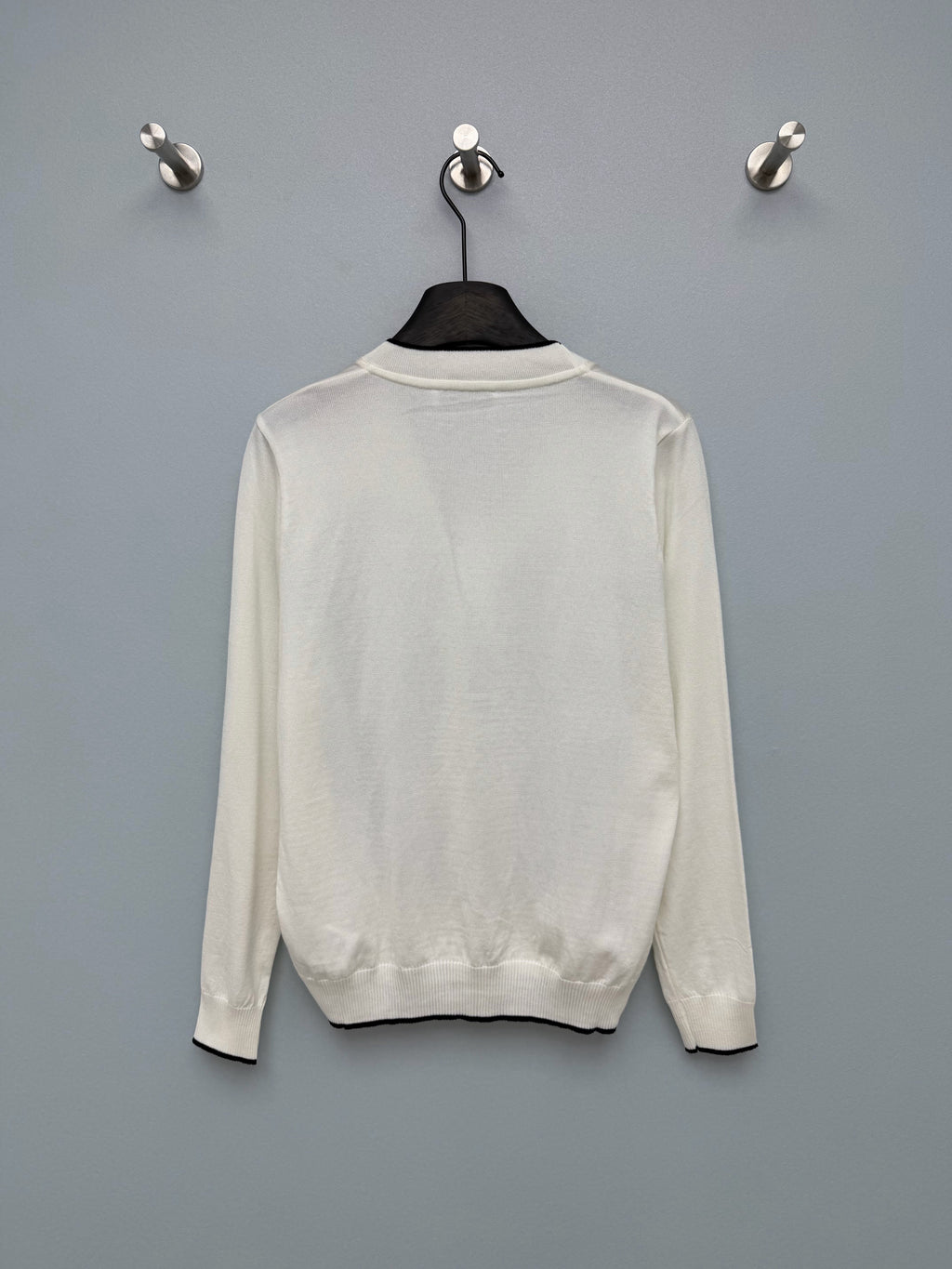 Dior / New Blue Butterfly Floral Satin Paneled Cardigan