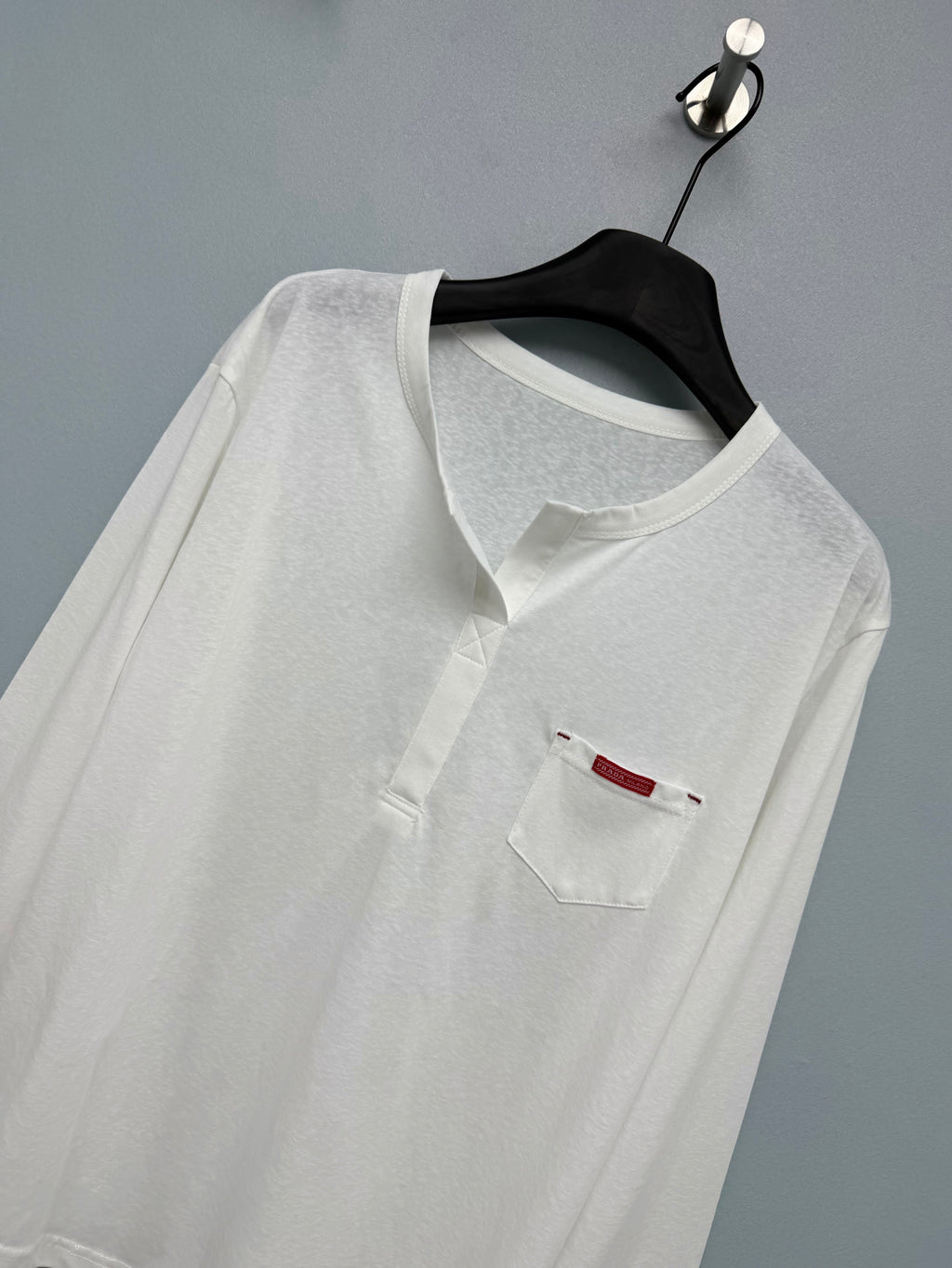 Prada / New Half-Button Henry Collar Long-Sleeve Top